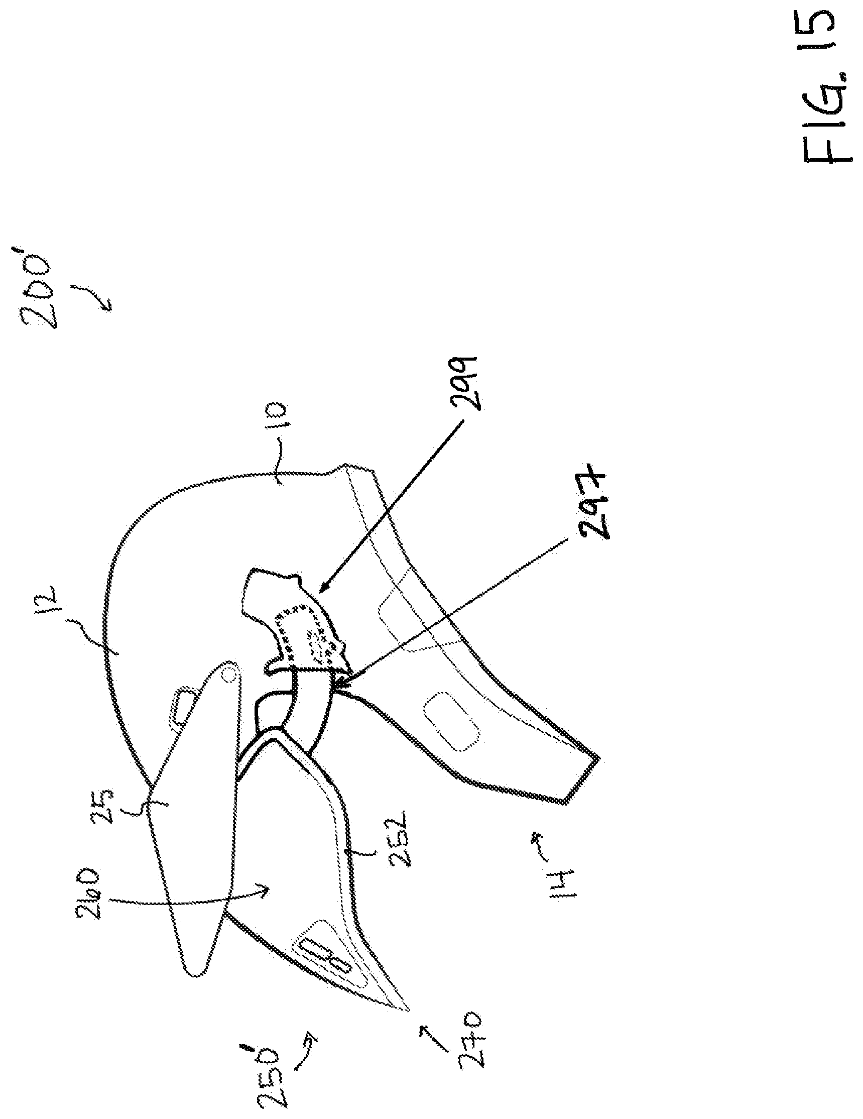 Patent US12426646 Figure 17 – Garment for connecting to a helmet