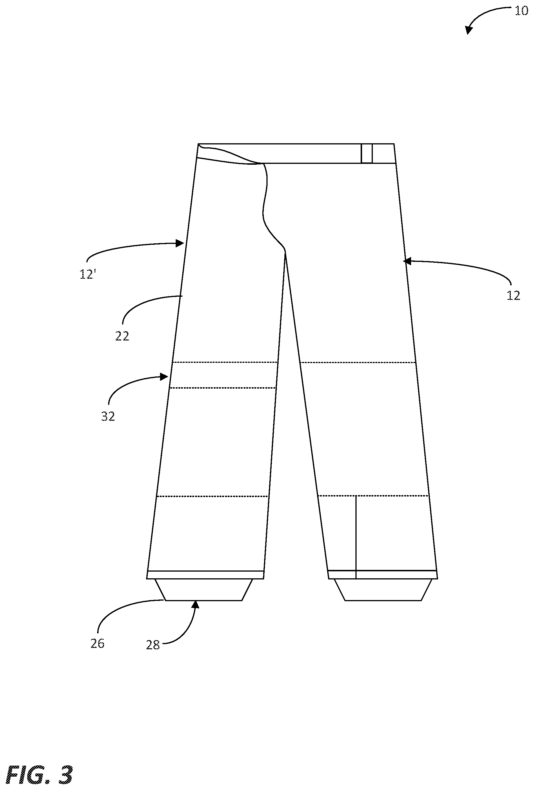 Patent US12426647 Figure 3 – Garment having replaceable portions