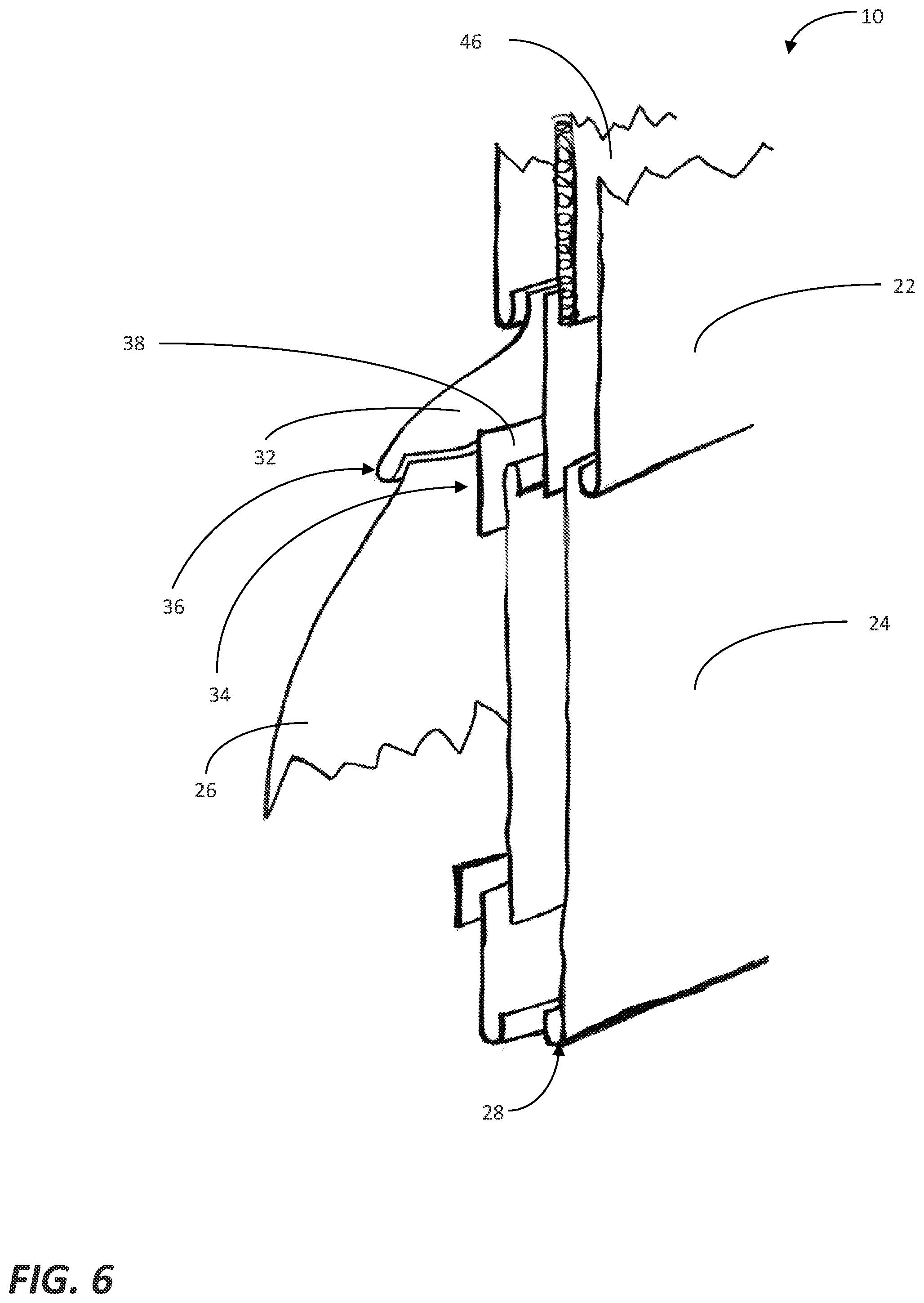 Patent US12426647 Figure 6 – Garment having replaceable portions