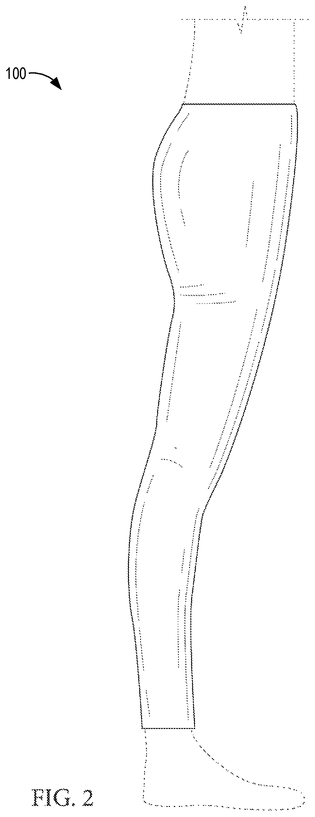 Patent US12426648 Figure 2 – Garment having a manipulable crotch area