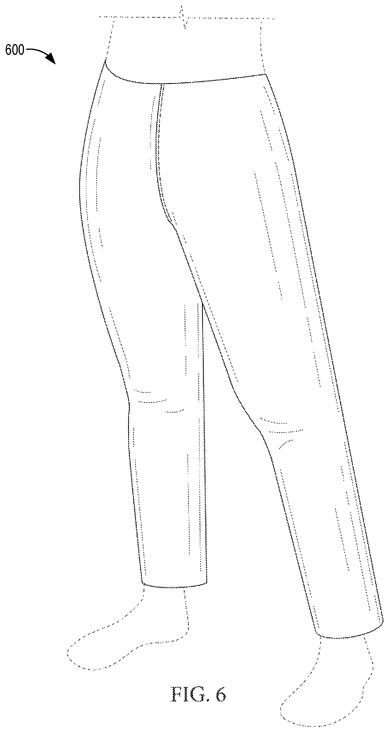 Patent US12426648 Figure 5 – Garment having a manipulable crotch area