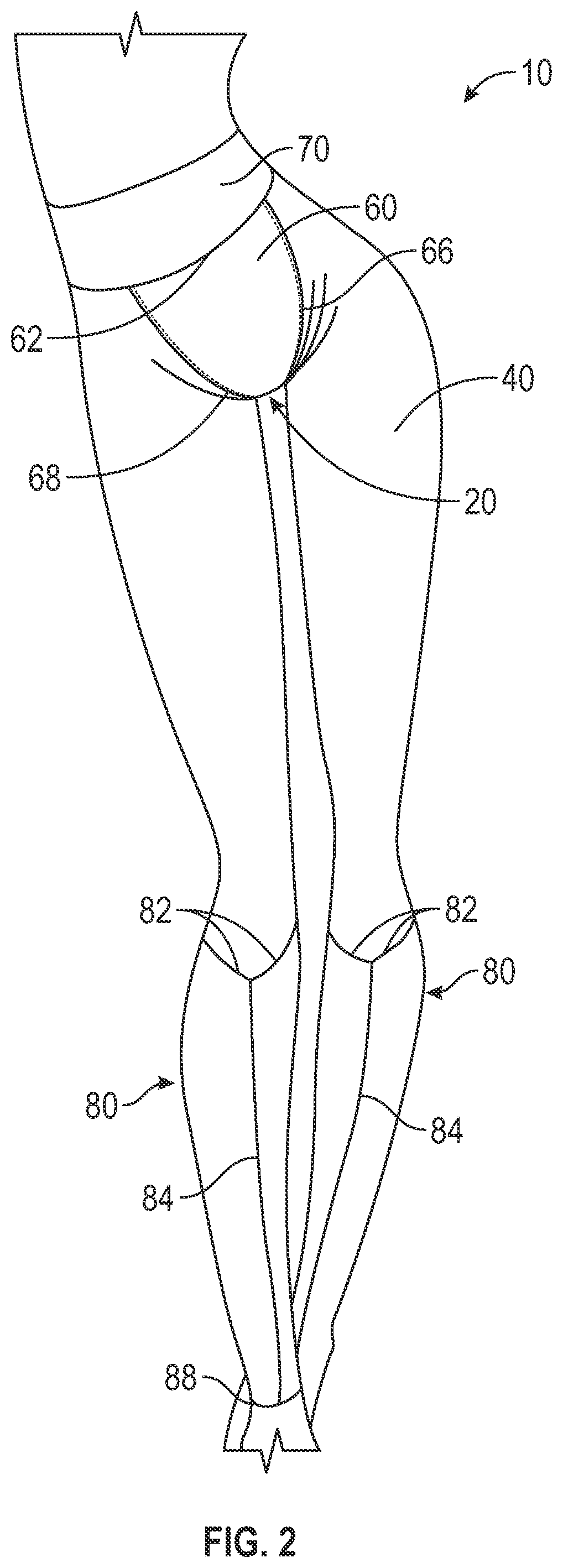 Patent US12426649 Figure 2 – Open seat leggings with curtain