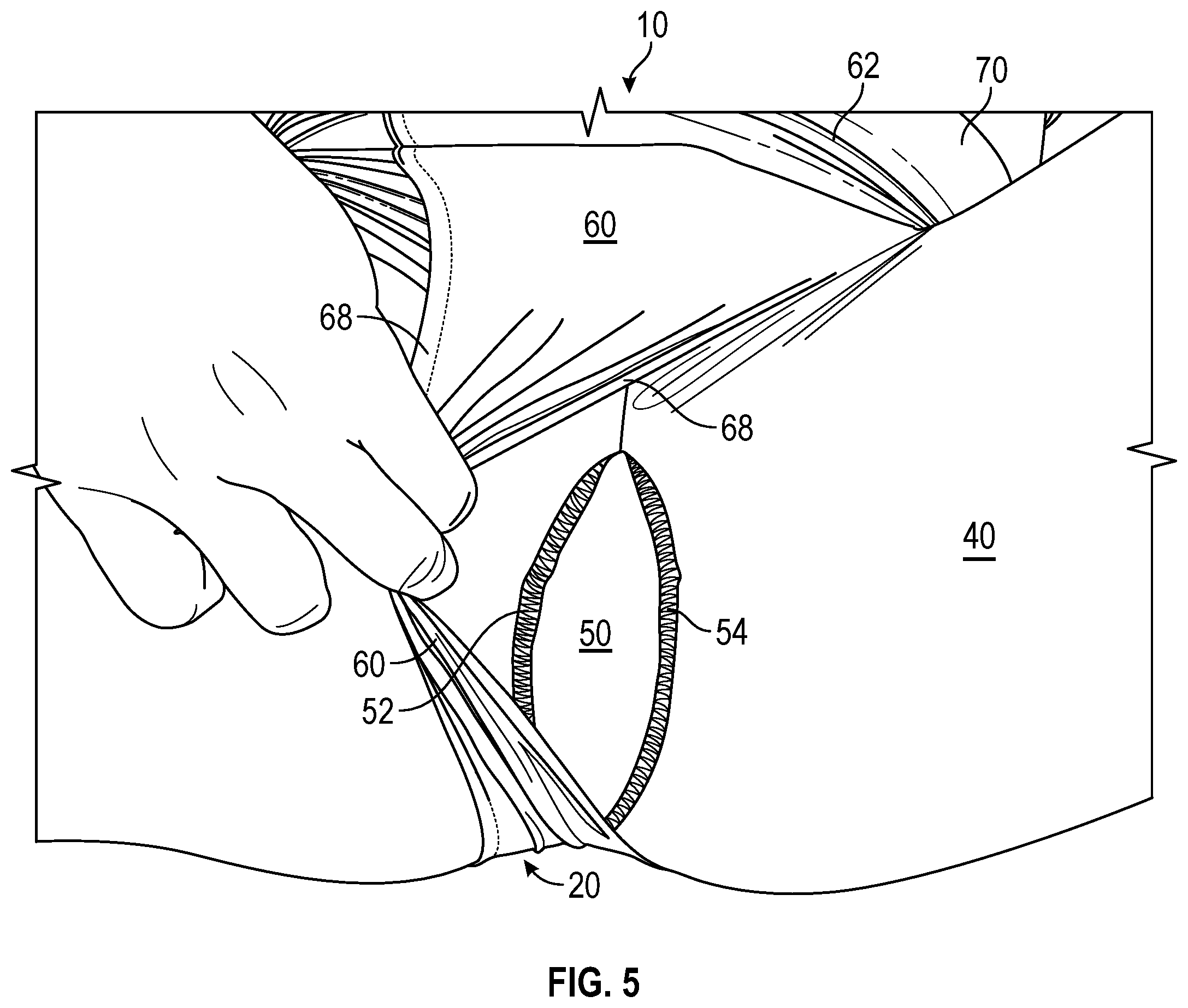 Patent US12426649 Figure 5 – Open seat leggings with curtain