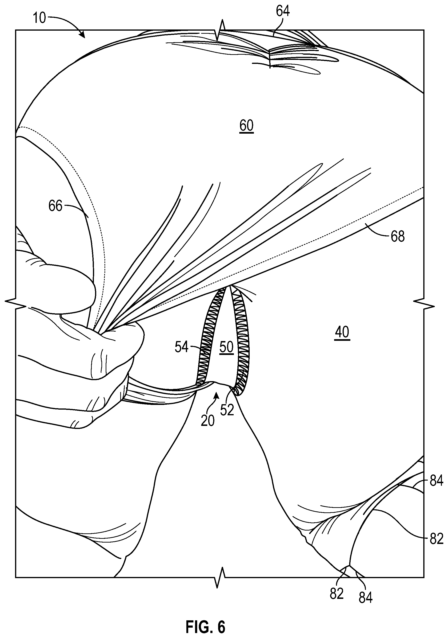 Patent US12426649 Figure 6 – Open seat leggings with curtain