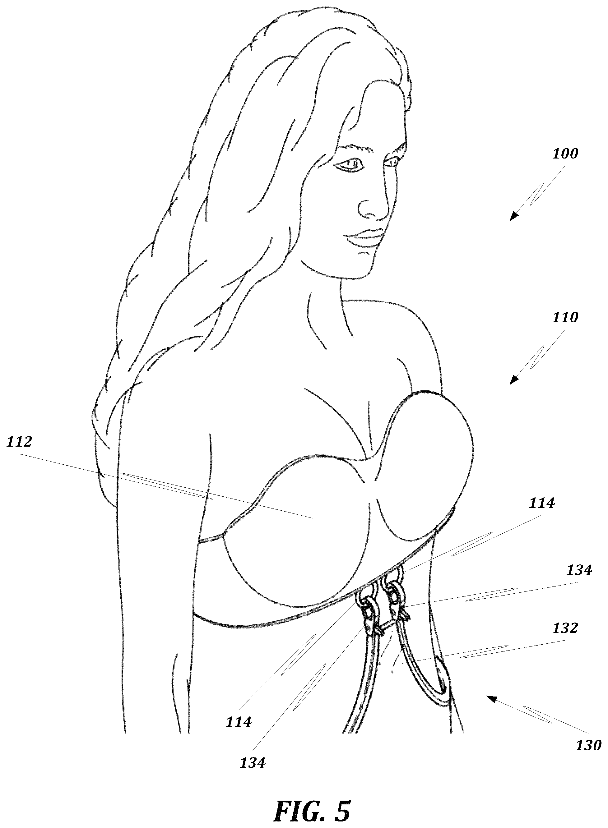 Patent US12426650 Figure 5 – Bikini with detachable skirt