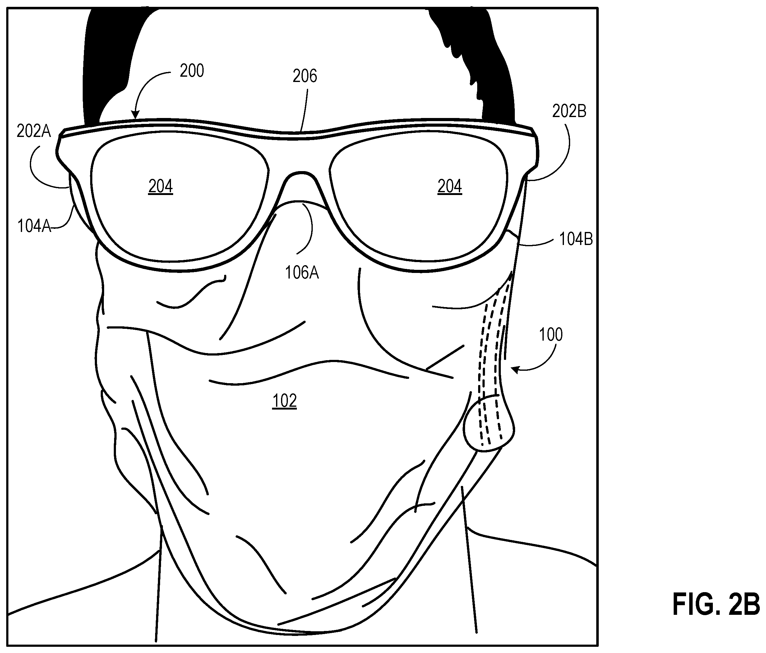 Patent US12426651 Figure 5 – Eyewear facemask