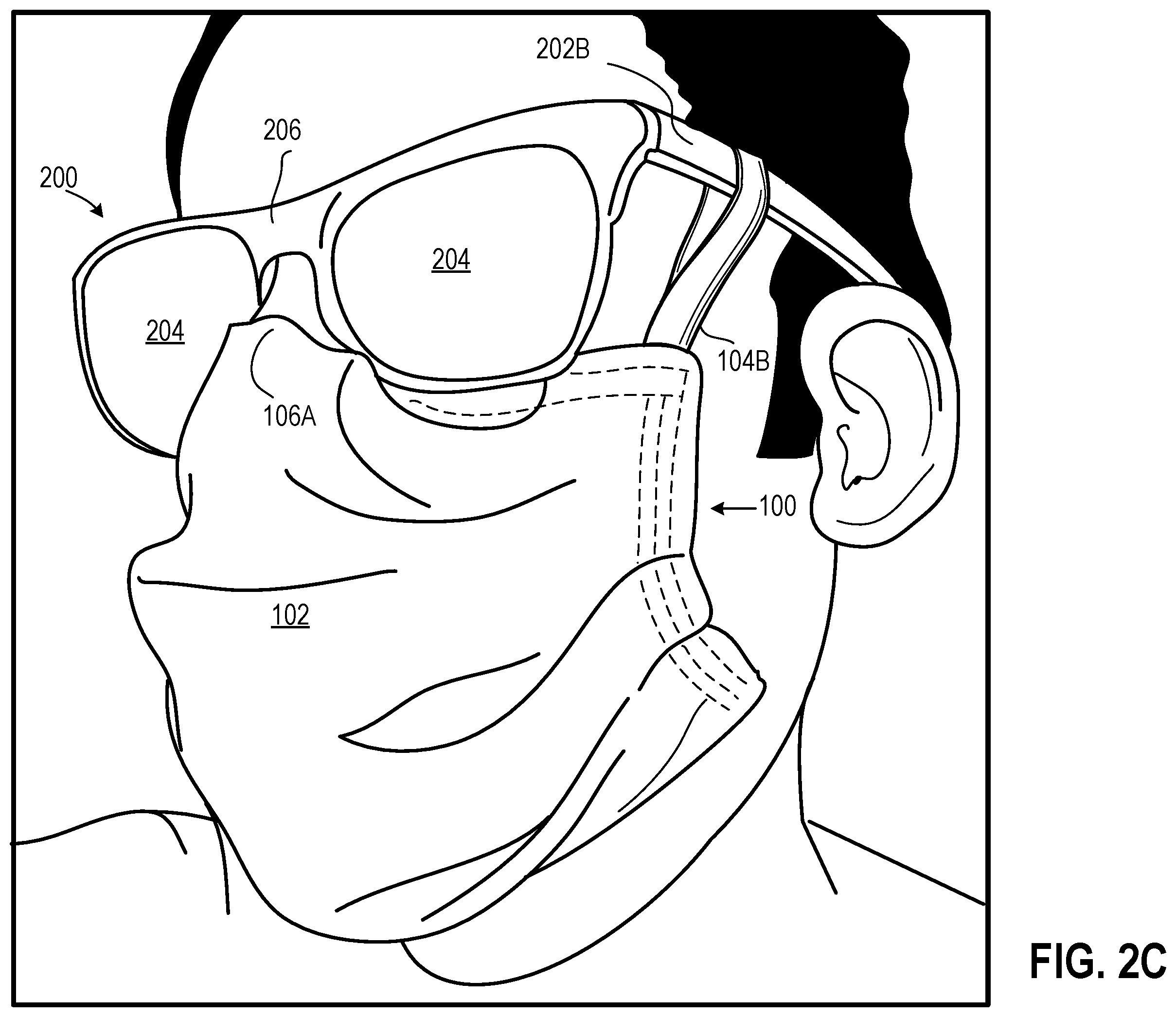 Patent US12426651 Figure 6 – Eyewear facemask