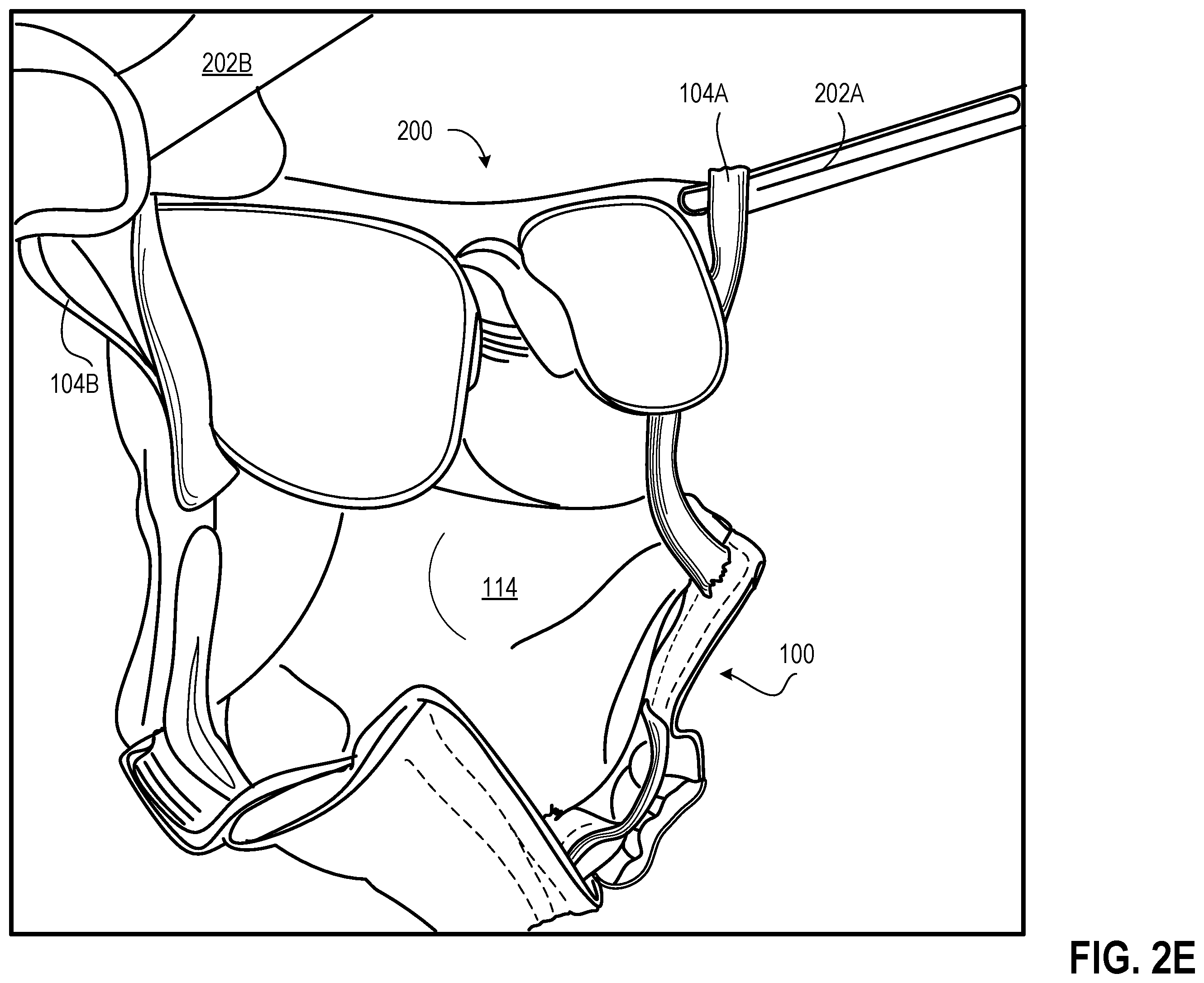 Patent US12426651 Figure 8 – Eyewear facemask
