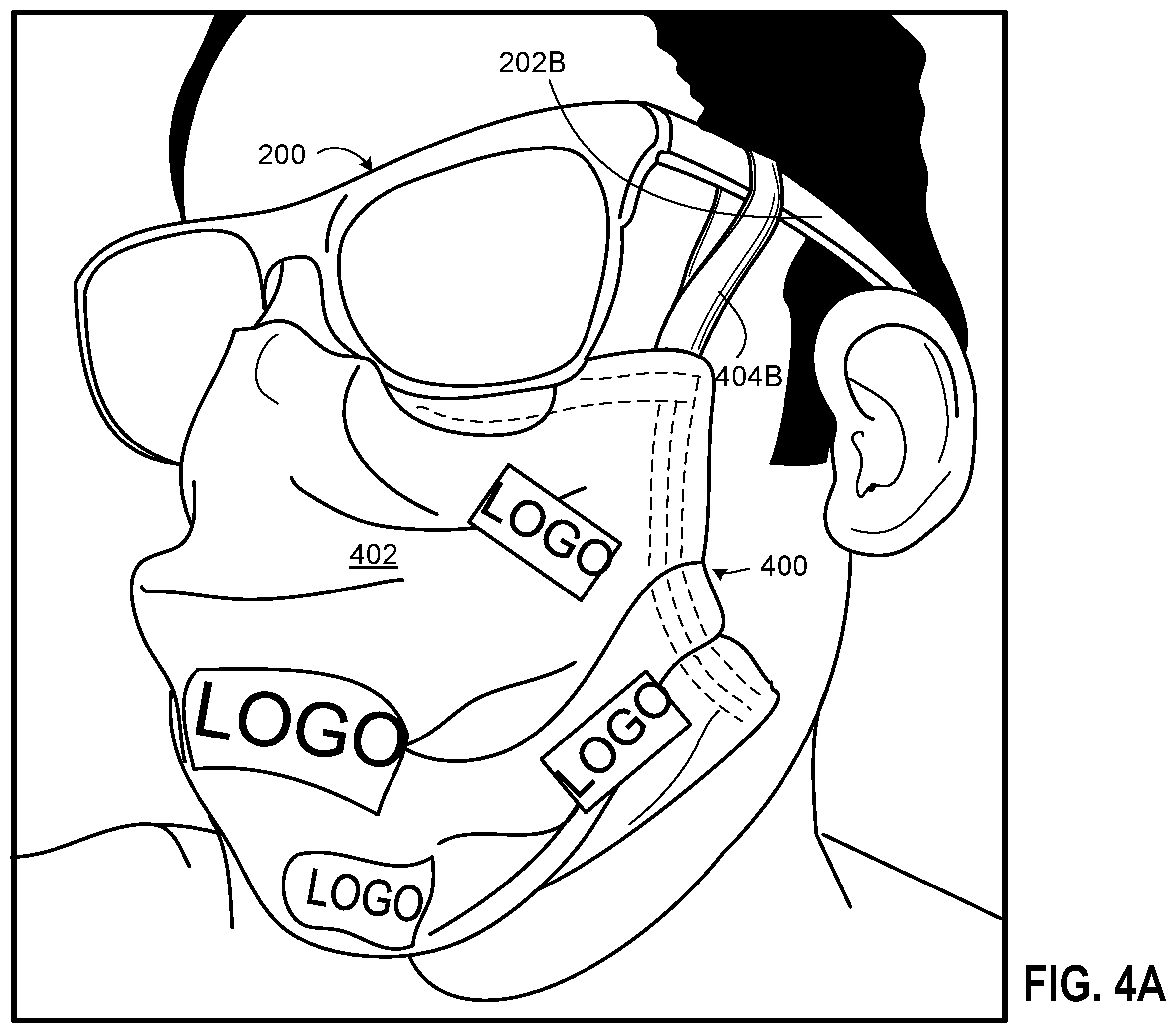 Patent US12426651 Figure 11 – Eyewear facemask