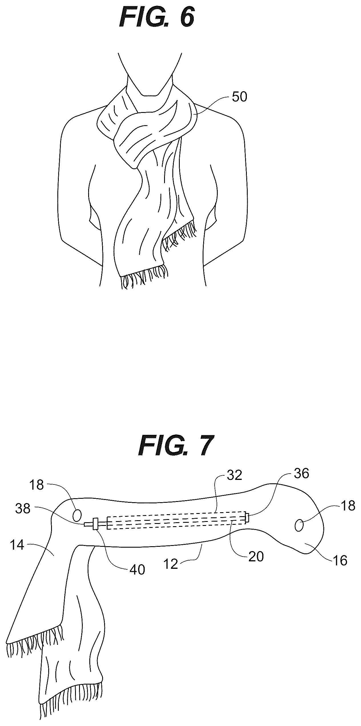Patent US12426653 Figure 3 – Pre-configured scarf with built-in closure