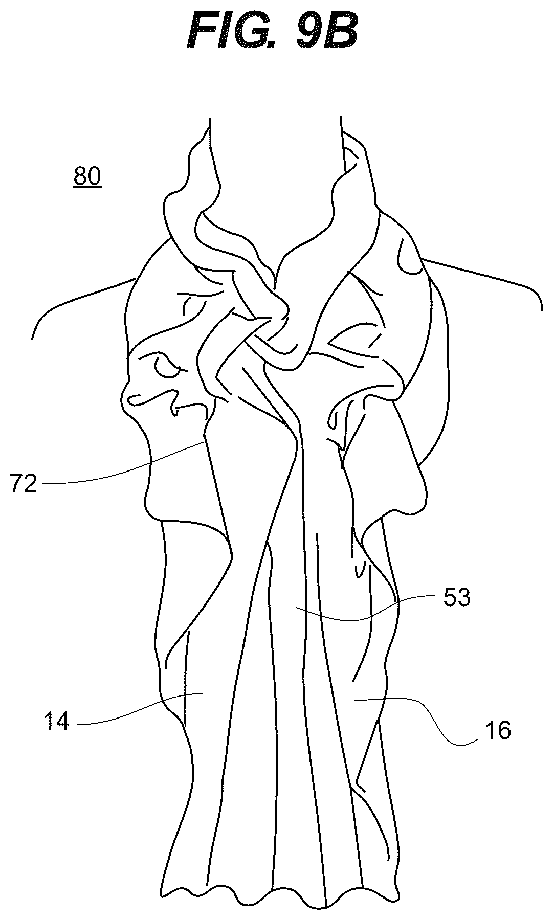 Patent US12426653 Figure 10 – Pre-configured scarf with built-in closure