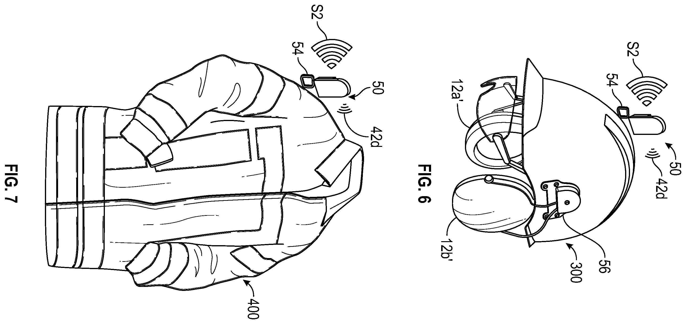 Patent US12426656 Figure 3 – Hearing protection device, collision warning system and method of retrofitting a hearing protection device with a detection unit