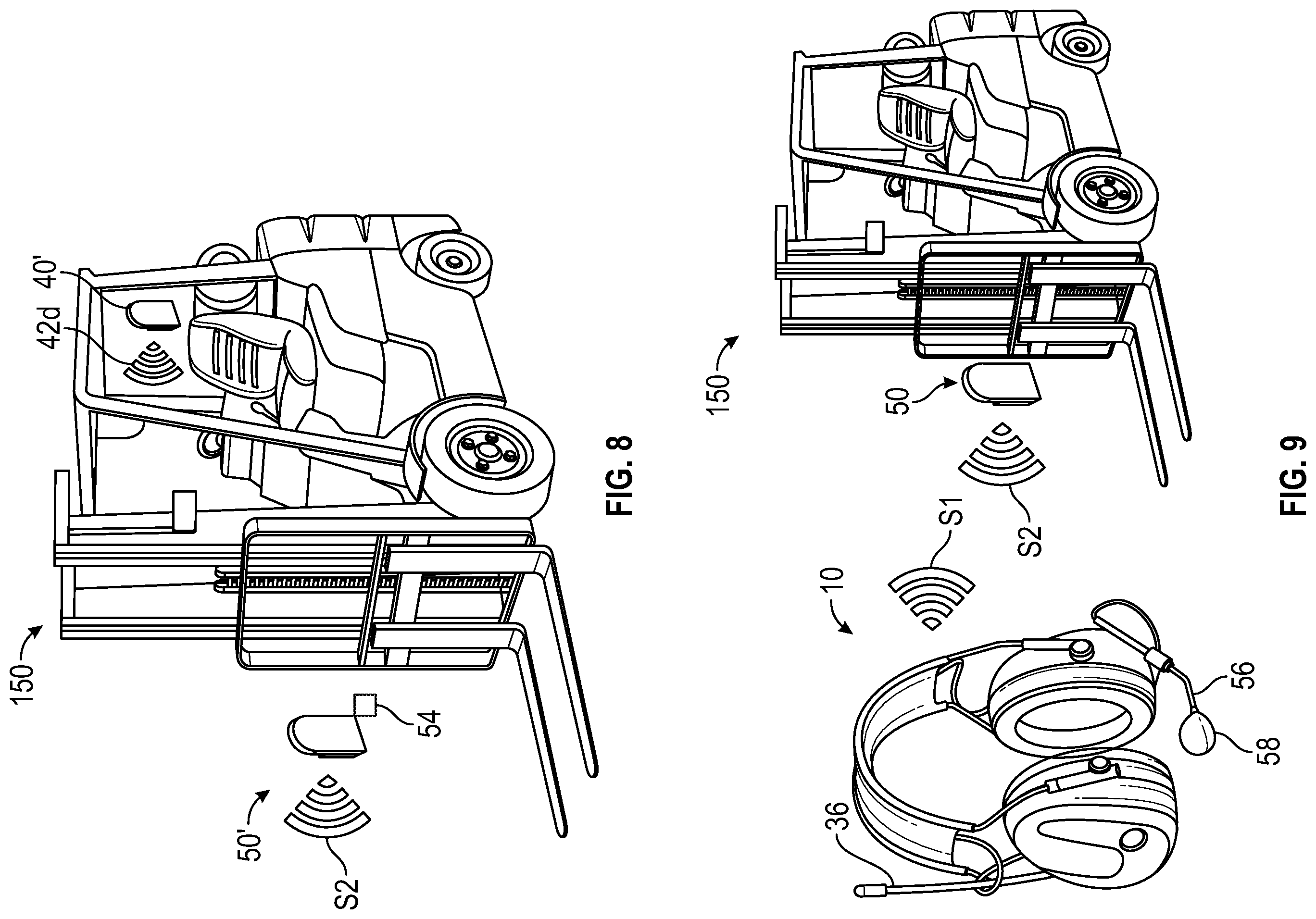 Patent US12426656 Figure 4 – Hearing protection device, collision warning system and method of retrofitting a hearing protection device with a detection unit
