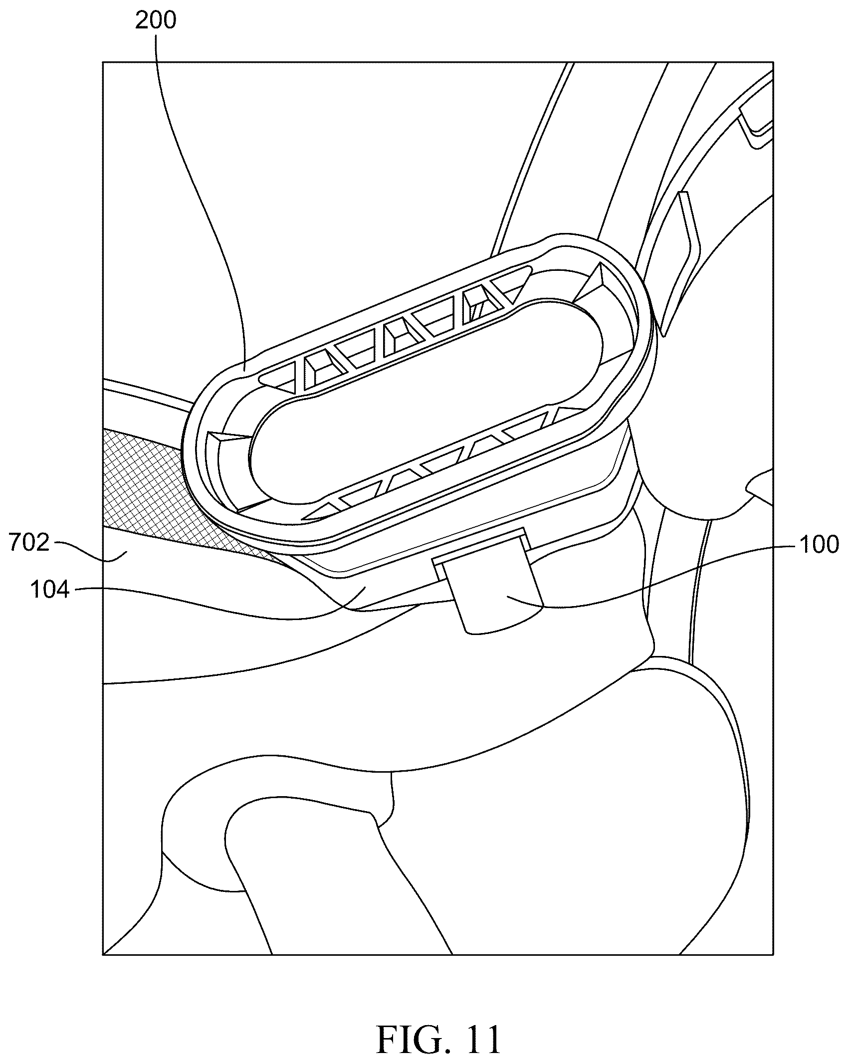 Patent US12426657 Figure 11 – Camera bracket