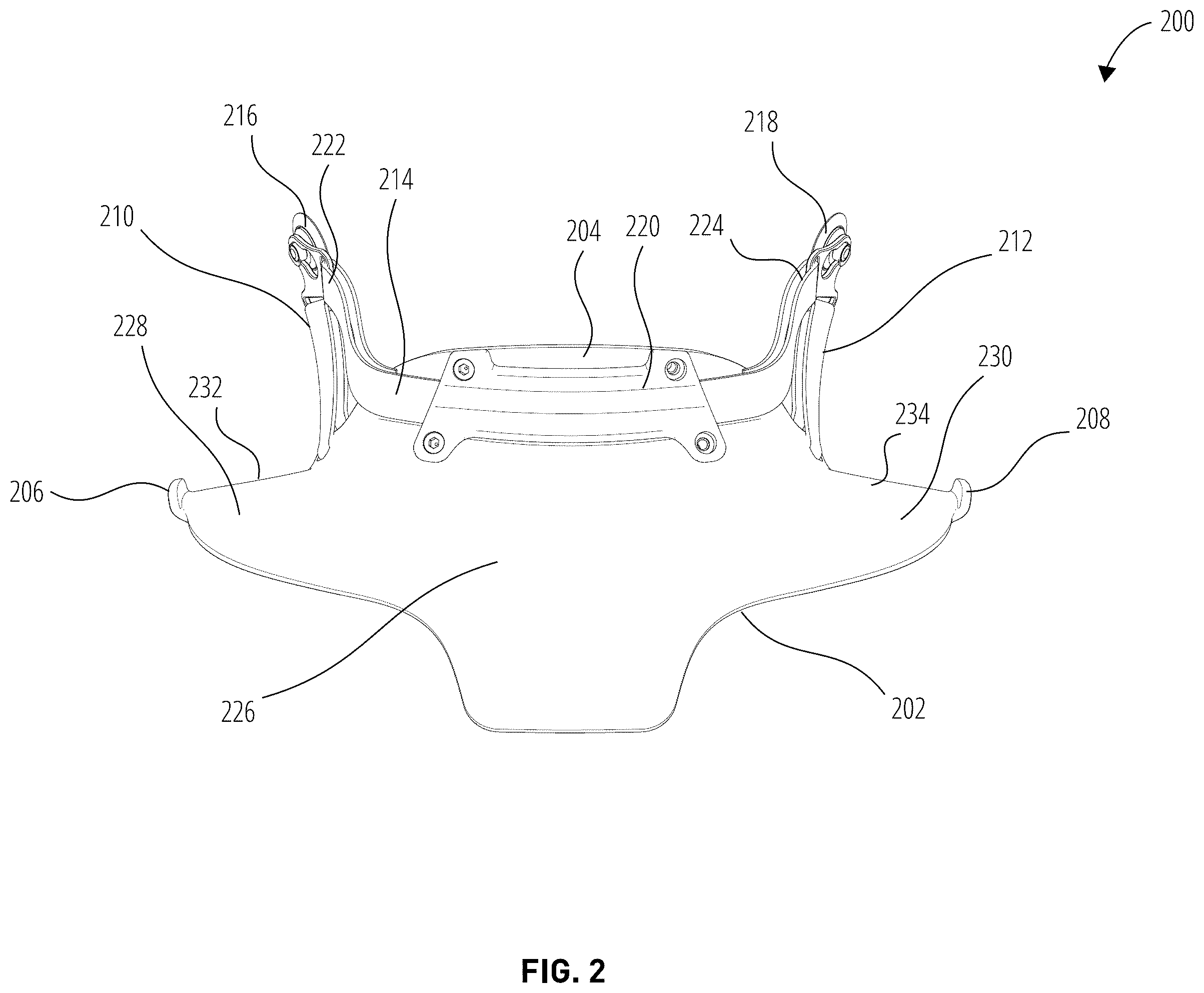 Patent US12426659 Figure 2 – Head and neck restraint device for use in motorsports