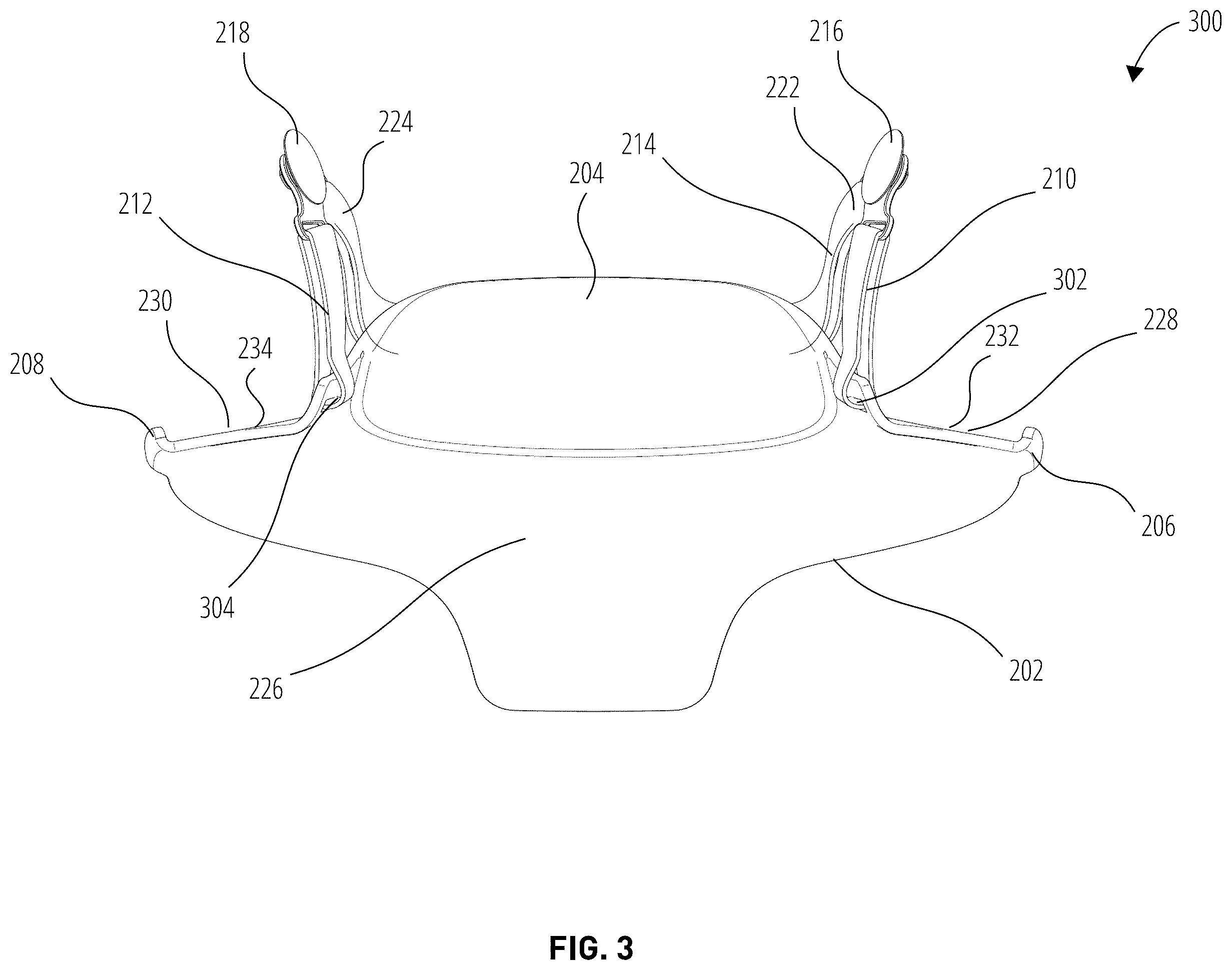 Patent US12426659 Figure 3 – Head and neck restraint device for use in motorsports