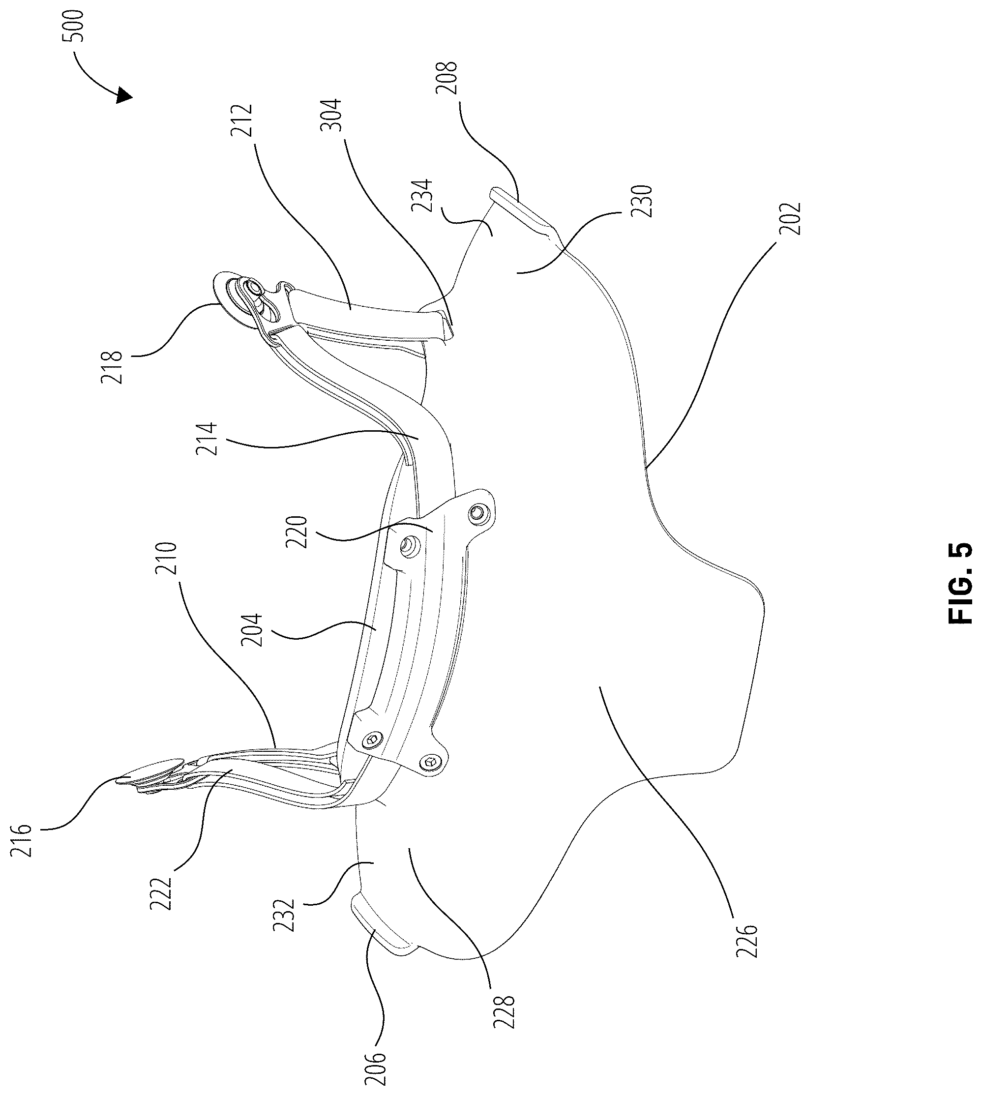Patent US12426659 Figure 5 – Head and neck restraint device for use in motorsports