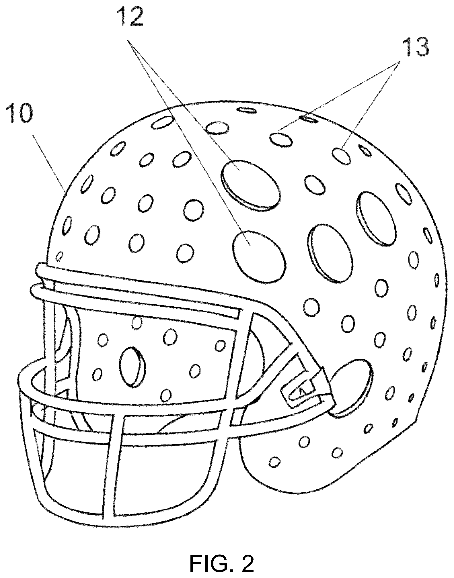 Patent US12426660 Figure 2 – Intelligent protective helmet system with modular sensor-integrated shock-absorbing pads