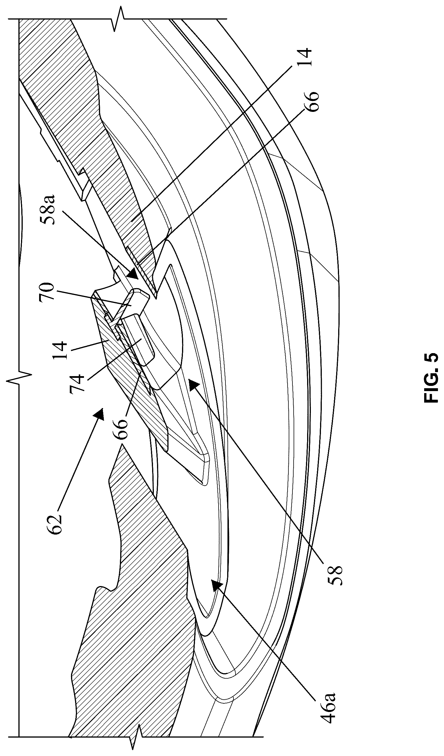 Patent US12426661 Figure 5 – Bicycle helmet with eyewear retention