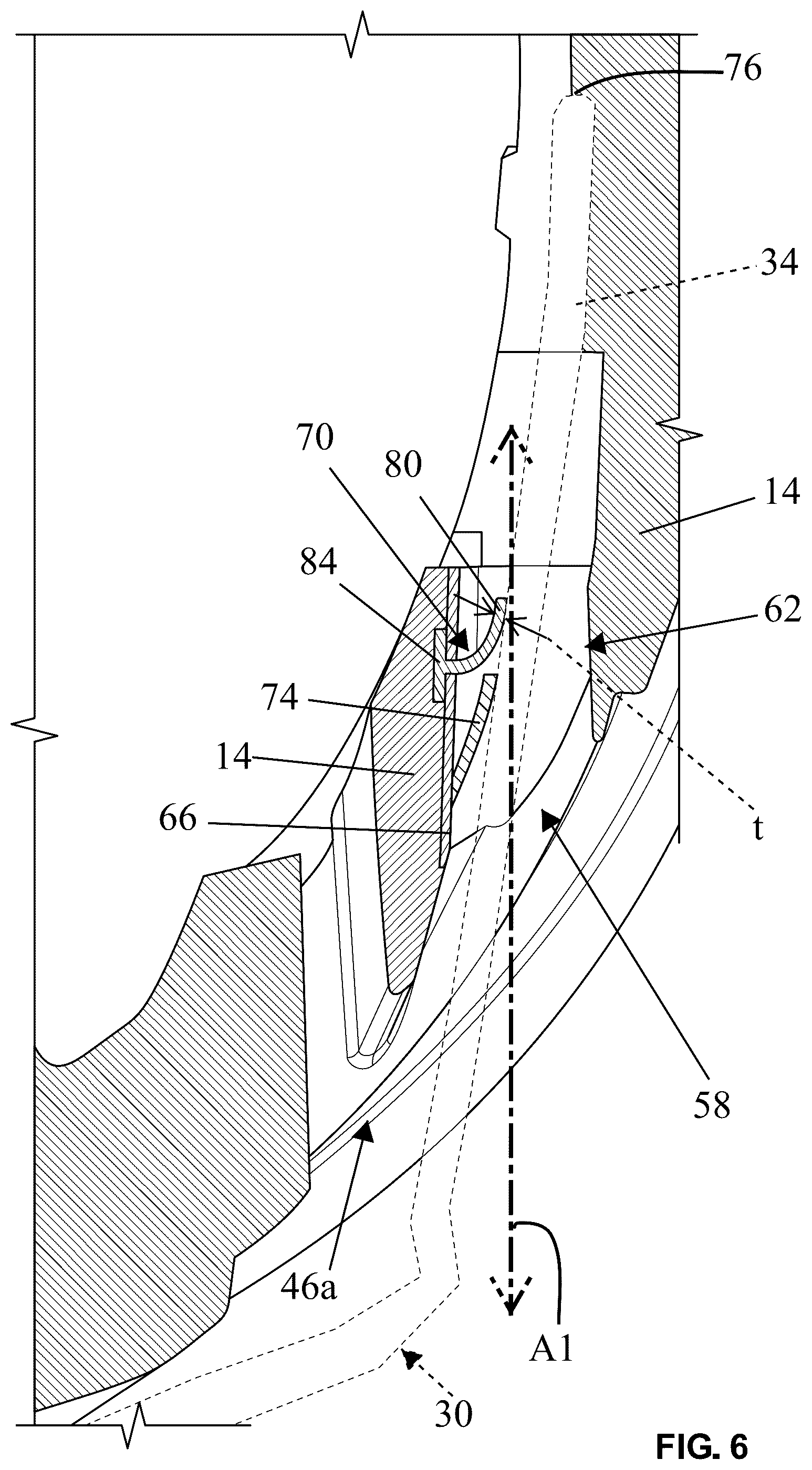 Patent US12426661 Figure 6 – Bicycle helmet with eyewear retention