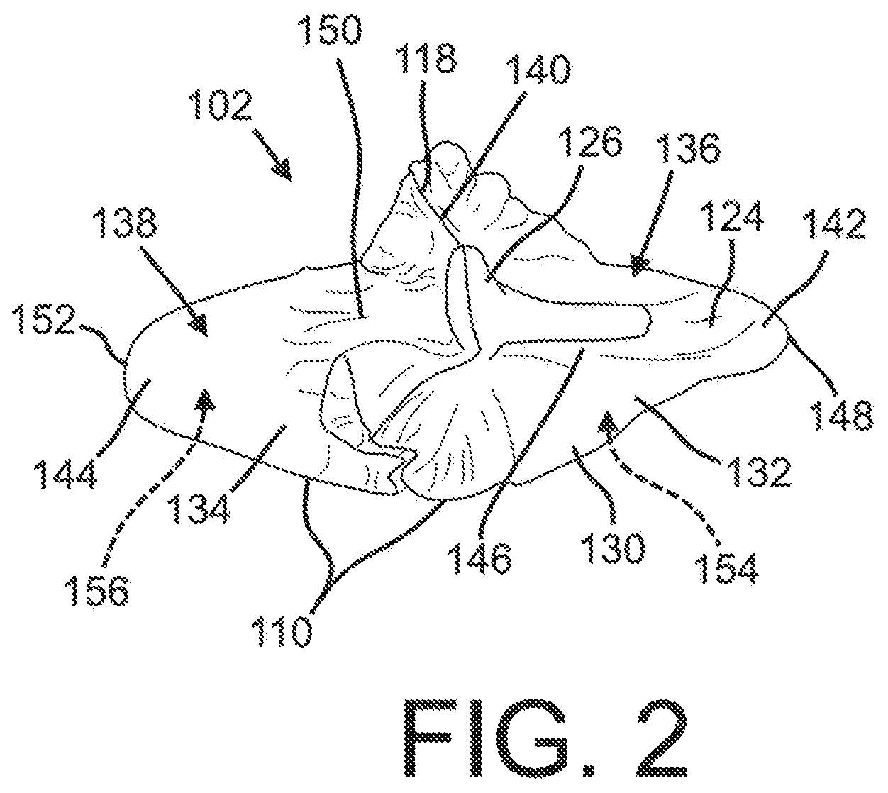 Patent US12426663 Figure 2 – Upper for an article of footwear with first and second knitted portions