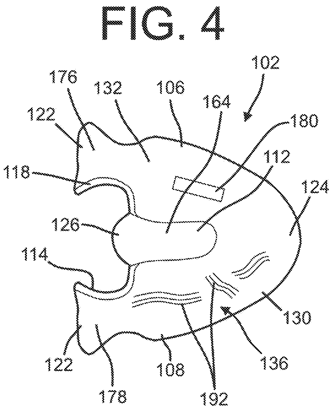 Patent US12426663 Figure 4 – Upper for an article of footwear with first and second knitted portions