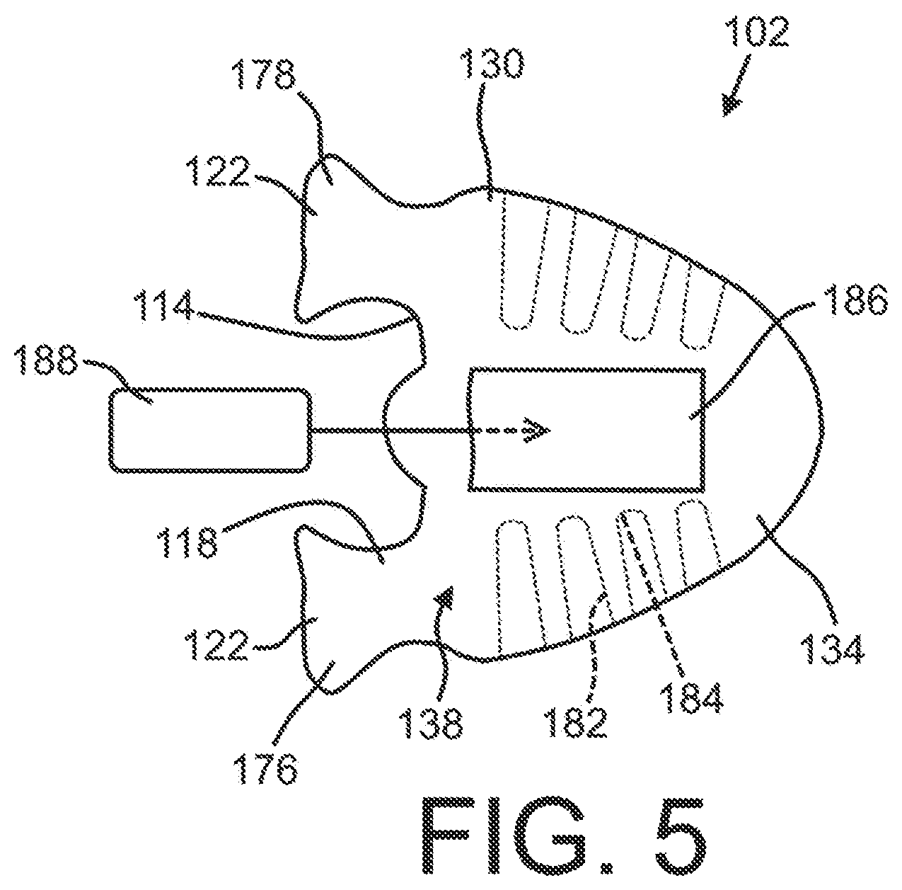 Patent US12426663 Figure 5 – Upper for an article of footwear with first and second knitted portions