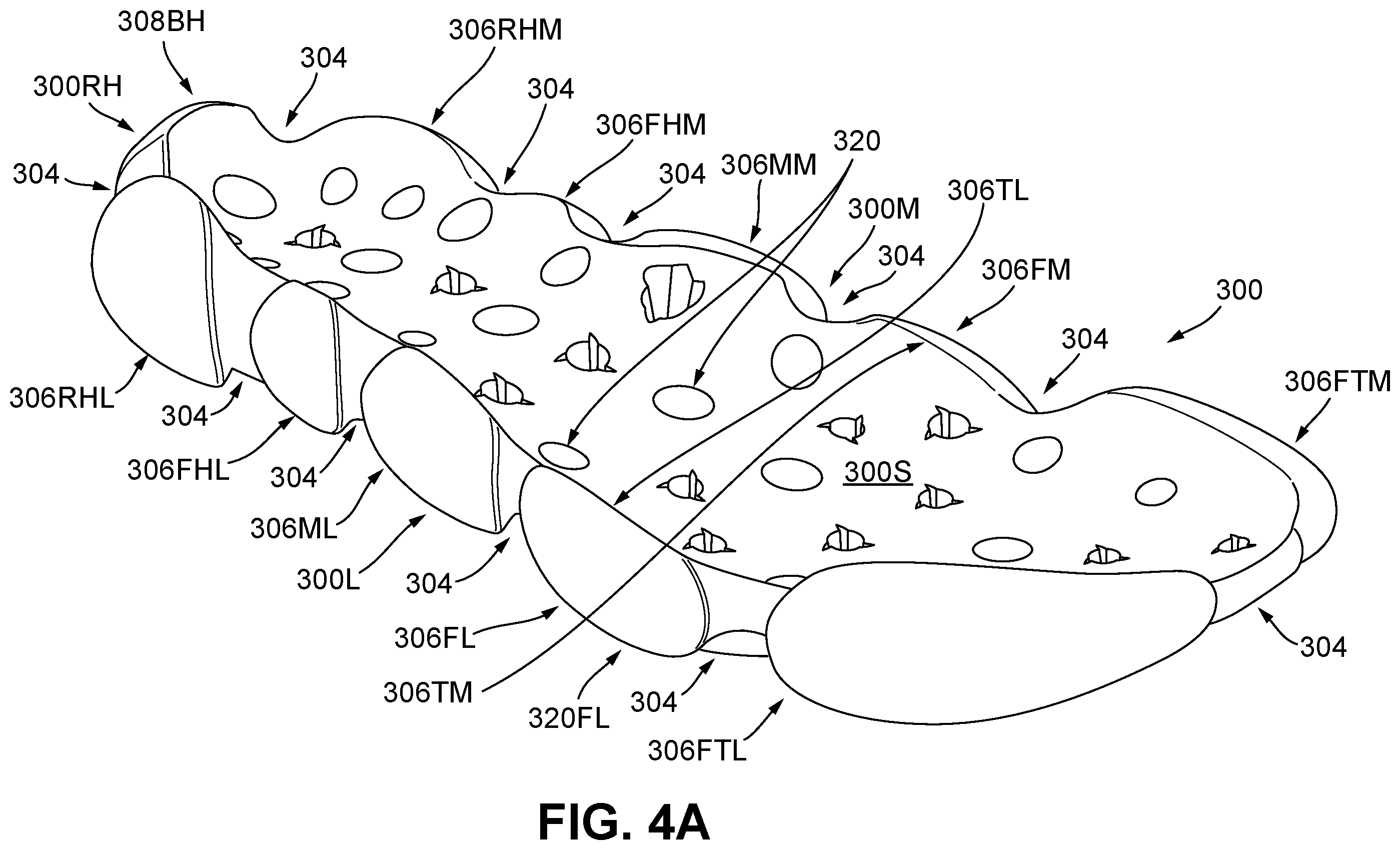 Patent US12426664 Figure 5 – Articles of footwear having modular, replaceable, and/or recyclable parts