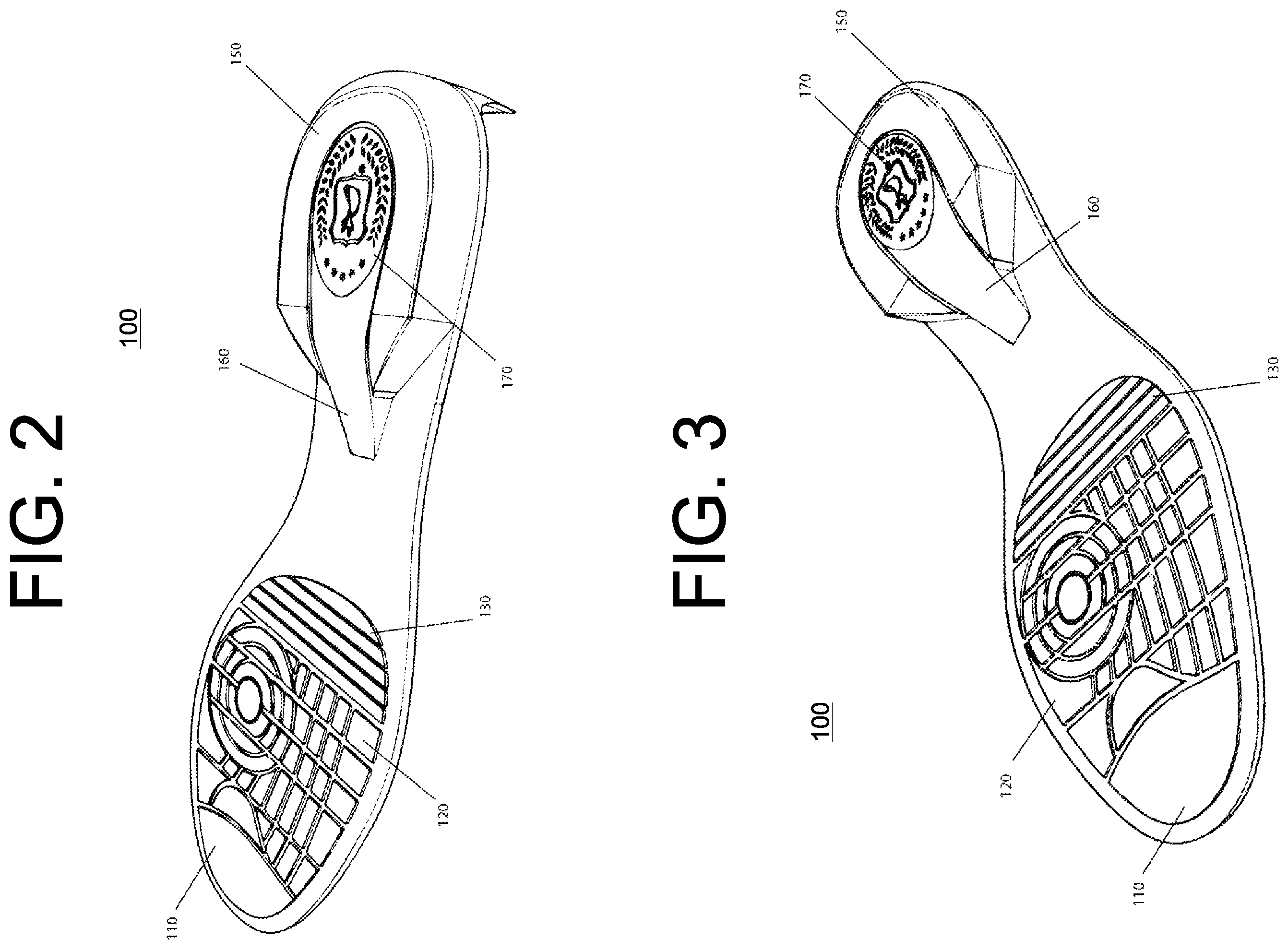 Patent US12426667 Figure 2 – Sole structure and footwear having sole structure