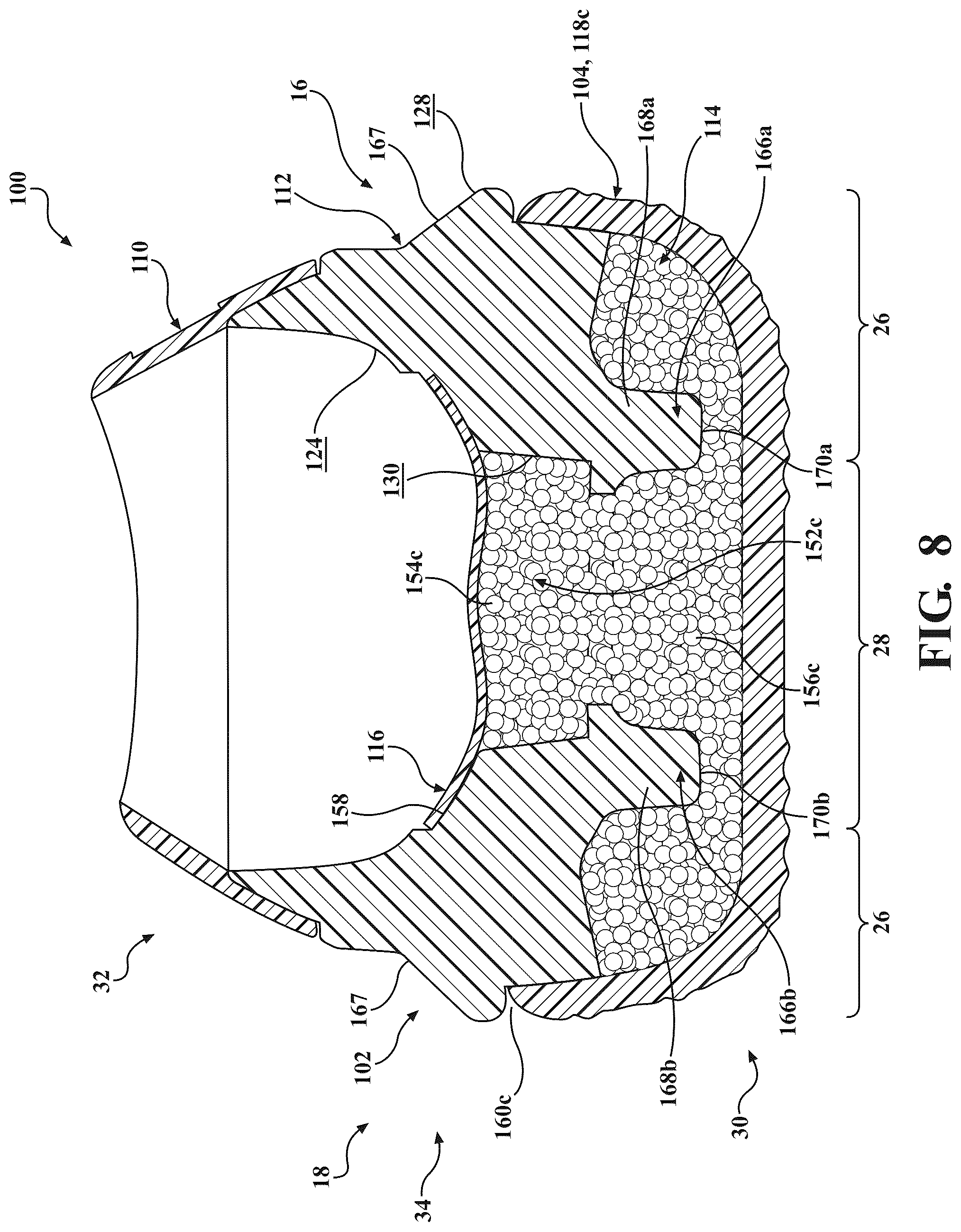 Patent US12426668 Figure 8 – Article of footwear