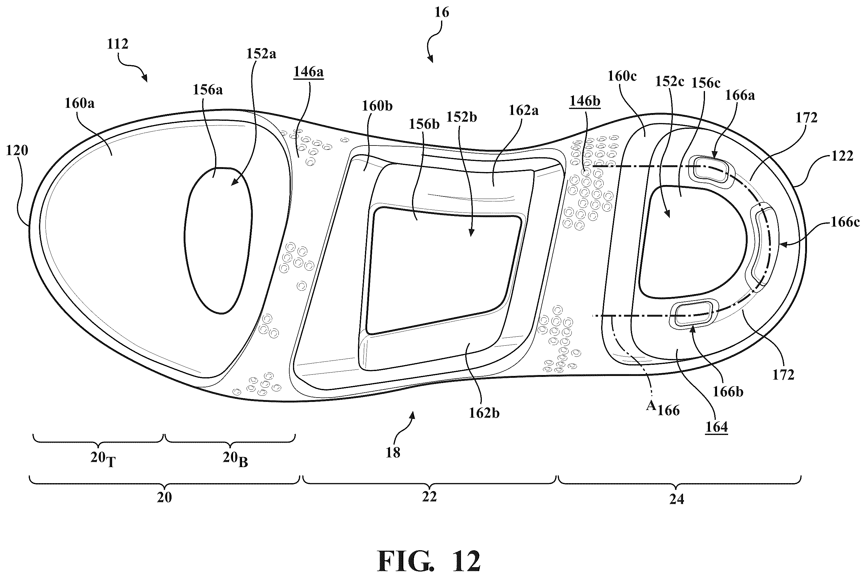 Patent US12426668 Figure 12 – Article of footwear