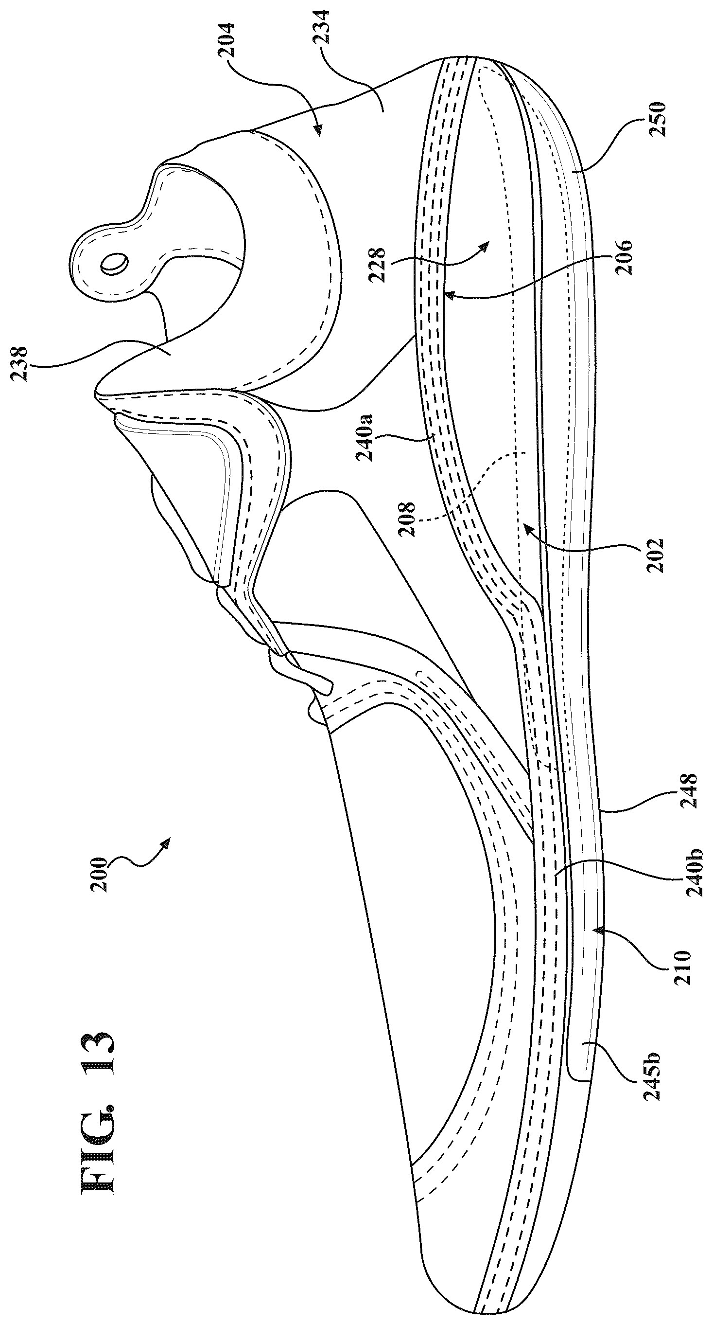 Patent US12426668 Figure 13 – Article of footwear