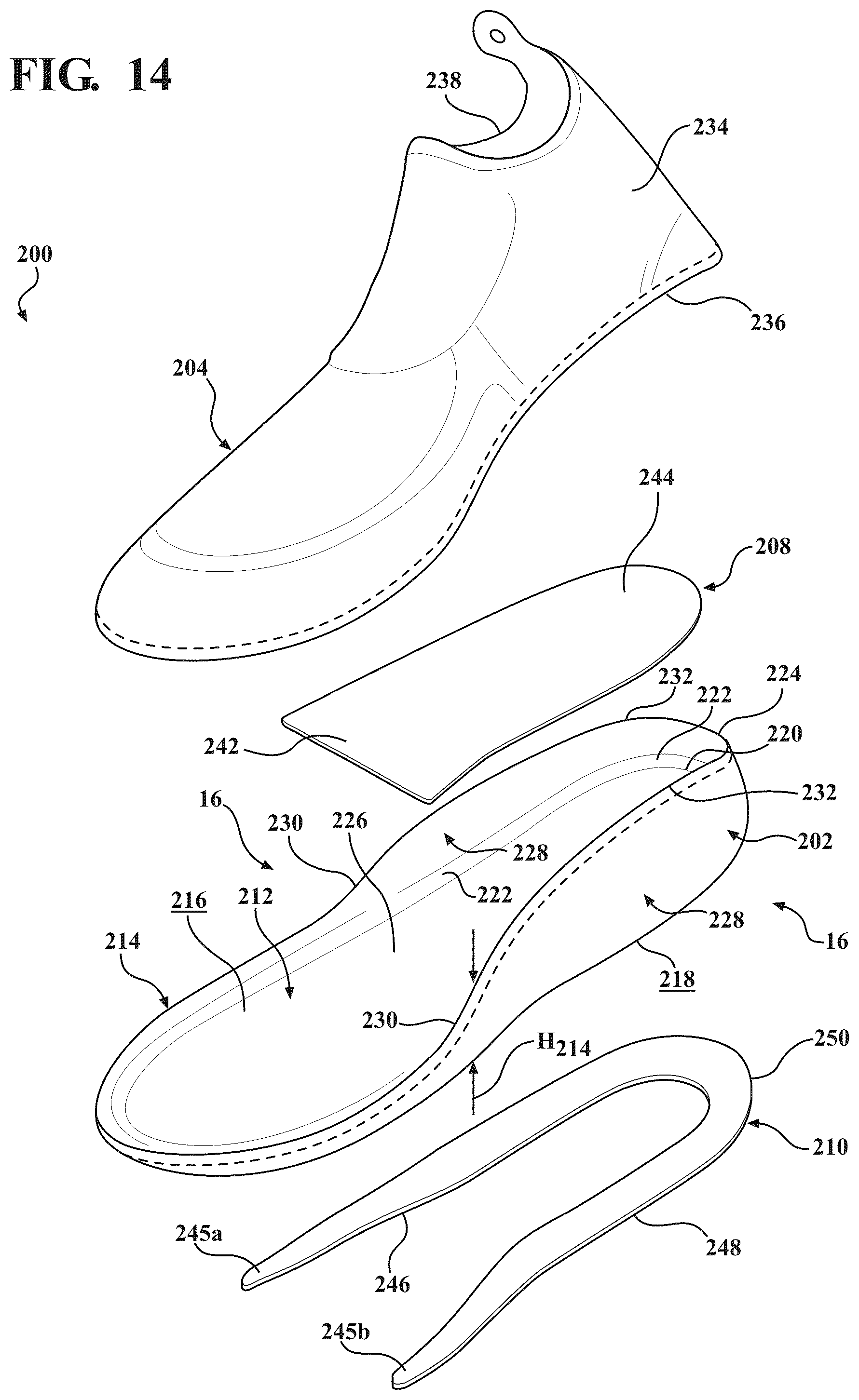 Patent US12426668 Figure 14 – Article of footwear