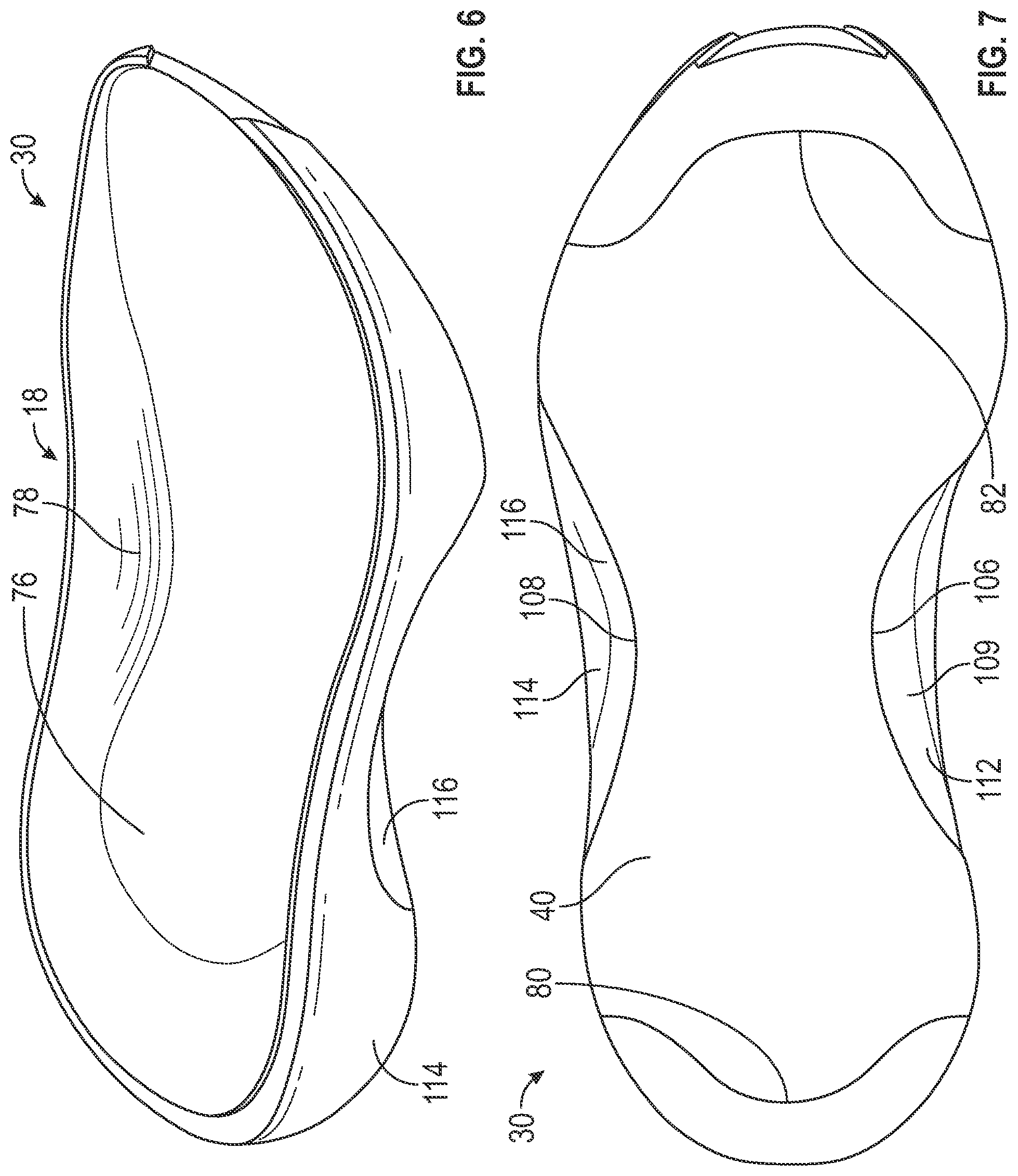 Patent US12426669 Figure 5 – Article of footwear having a sole structure with a plate for stability