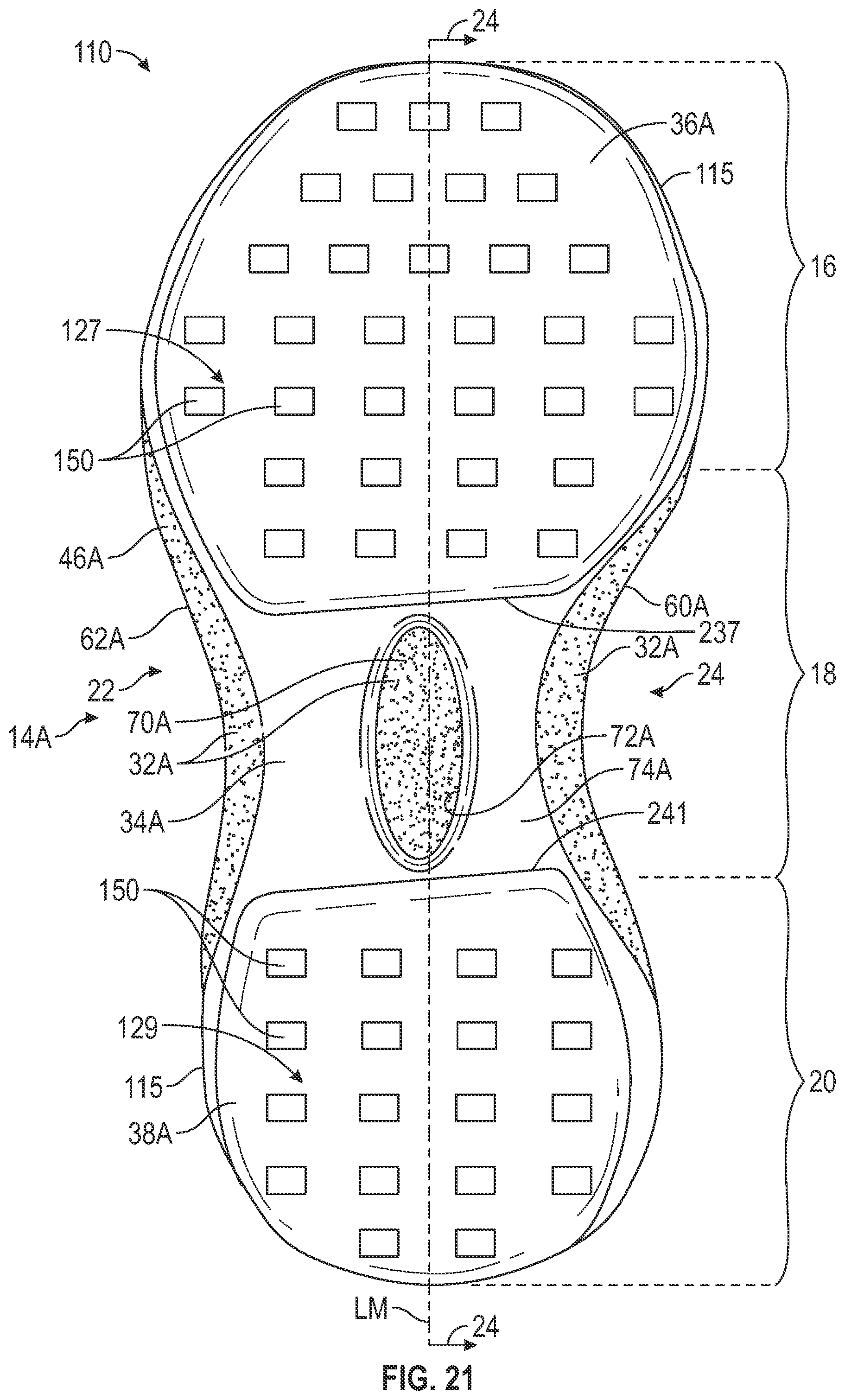 Patent US12426669 Figure 14 – Article of footwear having a sole structure with a plate for stability