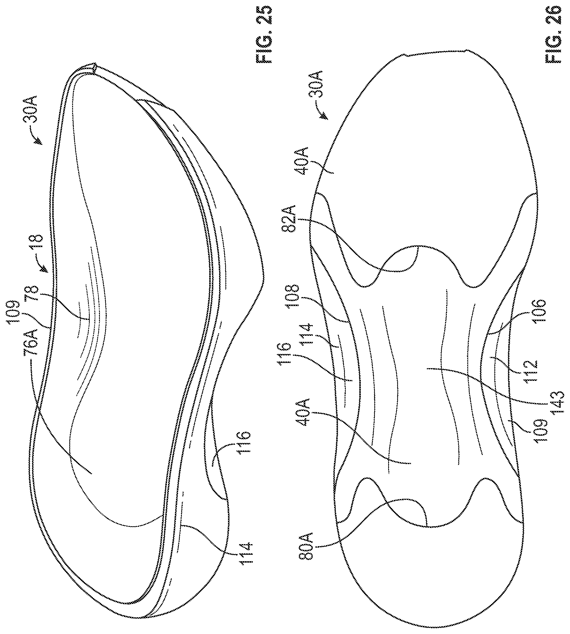 Patent US12426669 Figure 18 – Article of footwear having a sole structure with a plate for stability