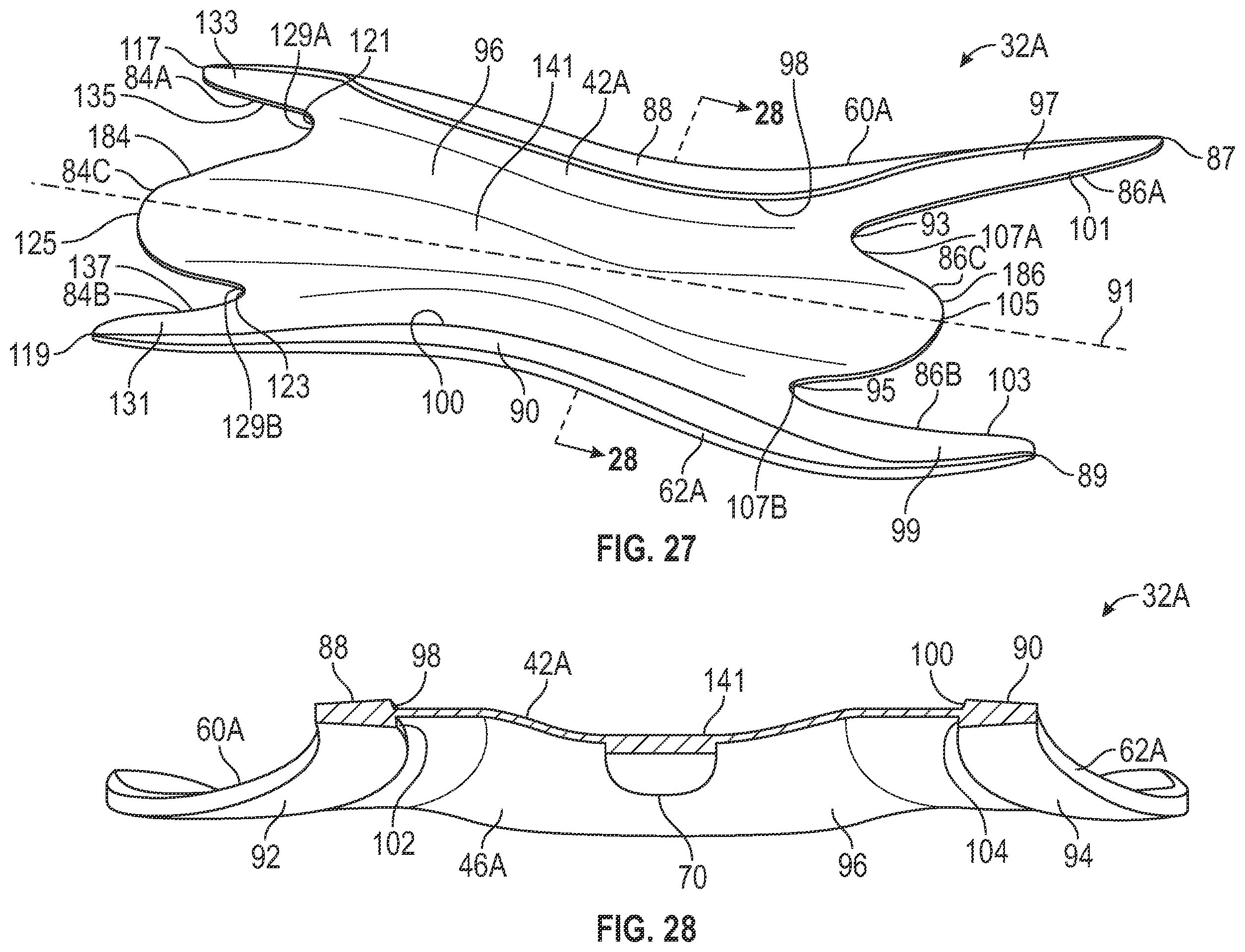 Patent US12426669 Figure 19 – Article of footwear having a sole structure with a plate for stability