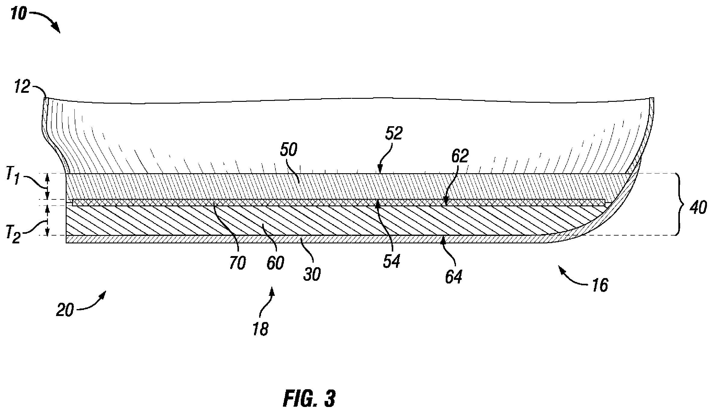 Patent US12426670 Figure 3 – Midsole structure of an article of footwear including mesh