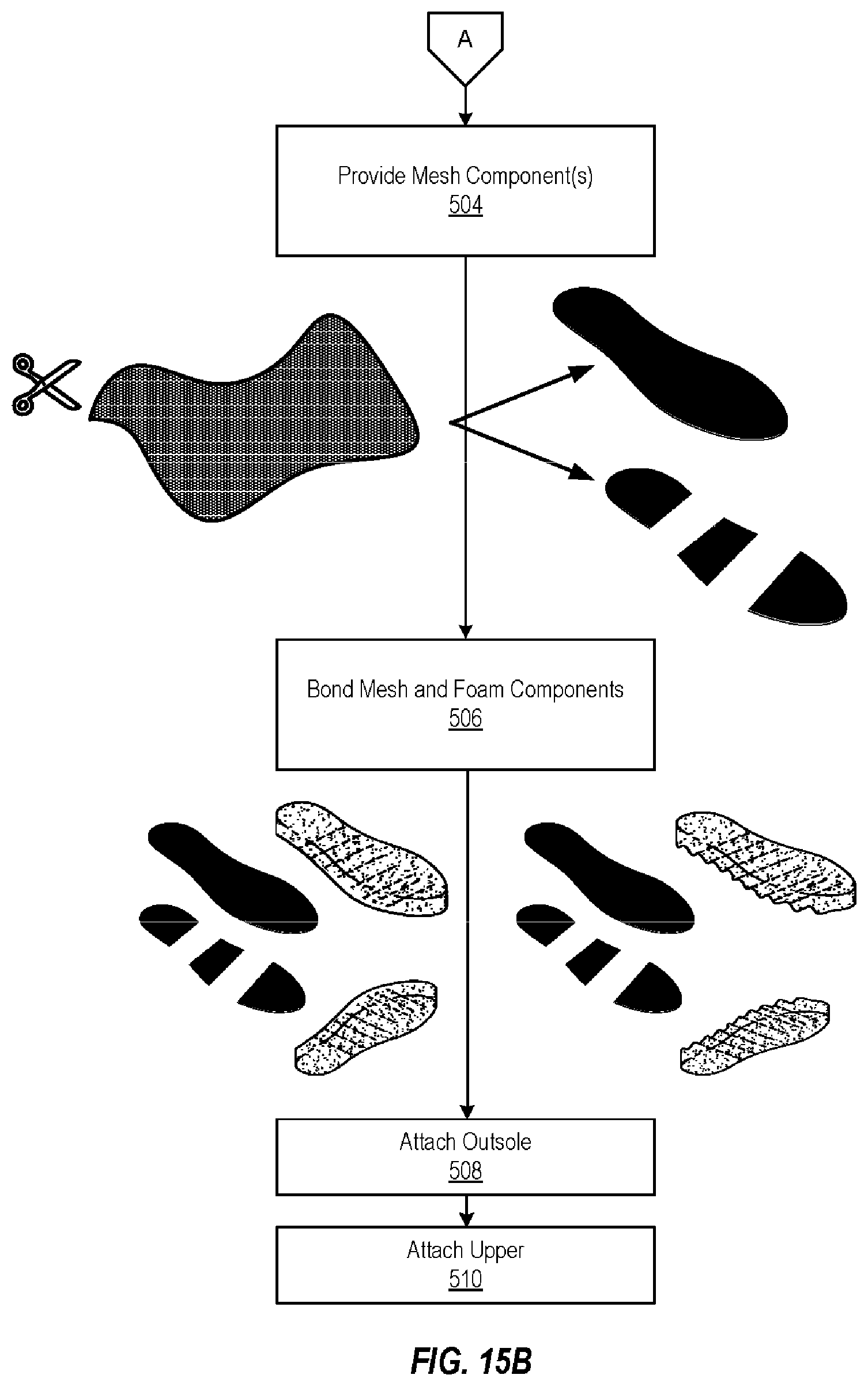 Patent US12426670 Figure 16 – Midsole structure of an article of footwear including mesh