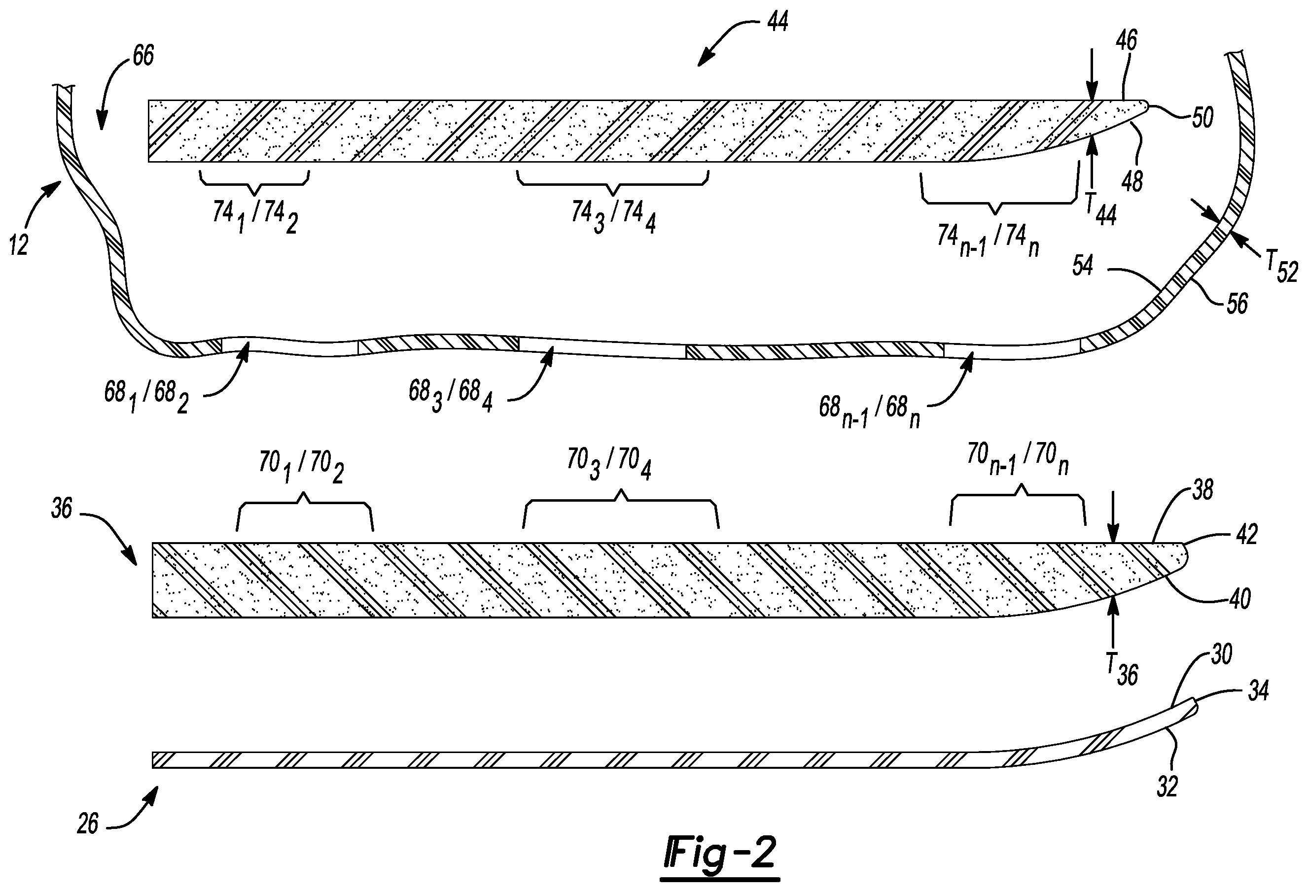 Patent US12426671 Figure 2 – Sole structure of an article of footwear and related methods