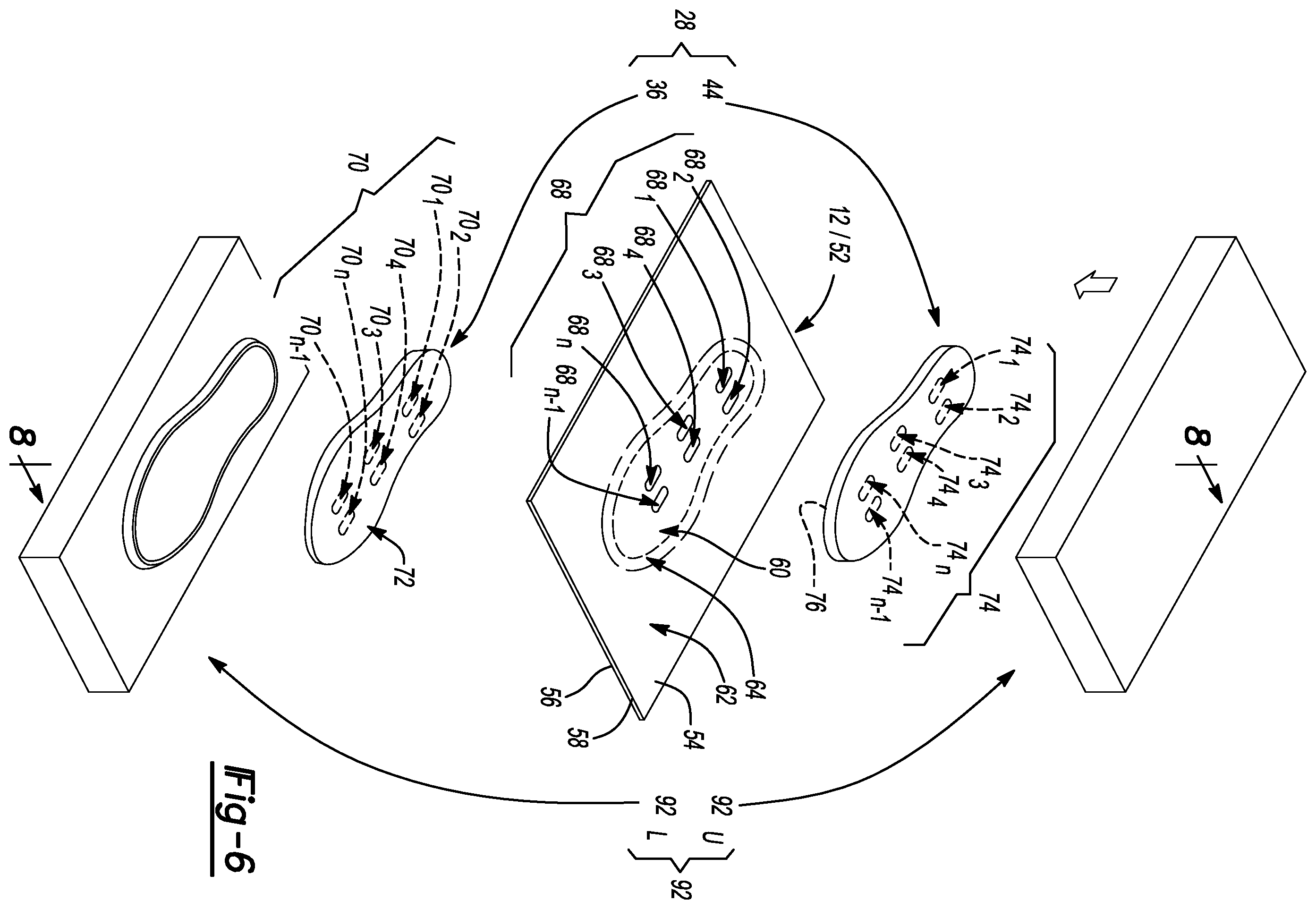 Patent US12426671 Figure 6 – Sole structure of an article of footwear and related methods