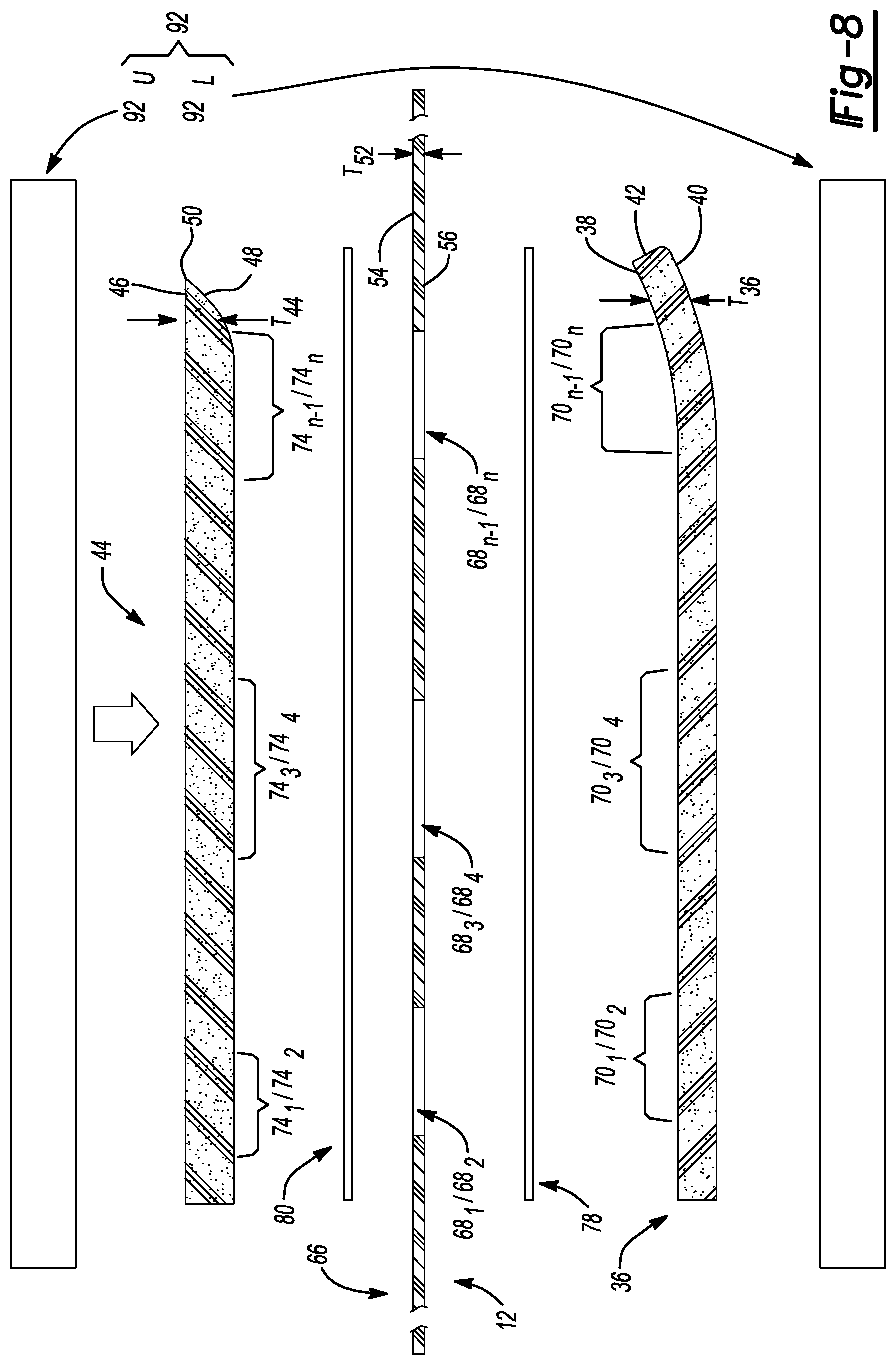 Patent US12426671 Figure 8 – Sole structure of an article of footwear and related methods