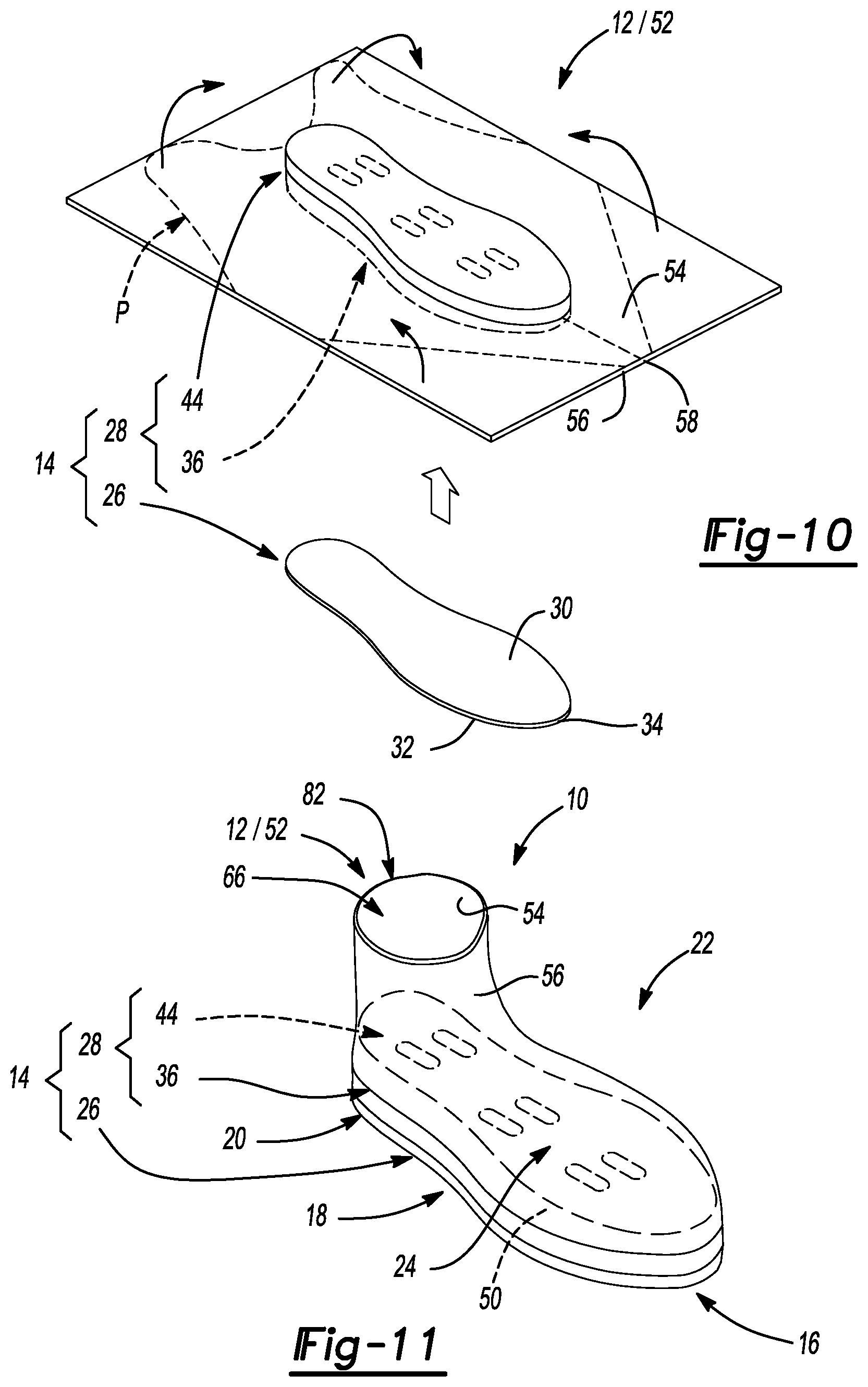 Patent US12426671 Figure 10 – Sole structure of an article of footwear and related methods