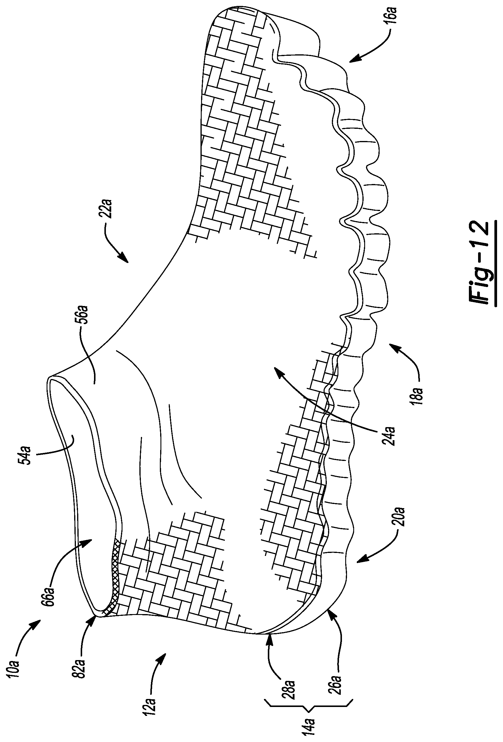 Patent US12426671 Figure 11 – Sole structure of an article of footwear and related methods