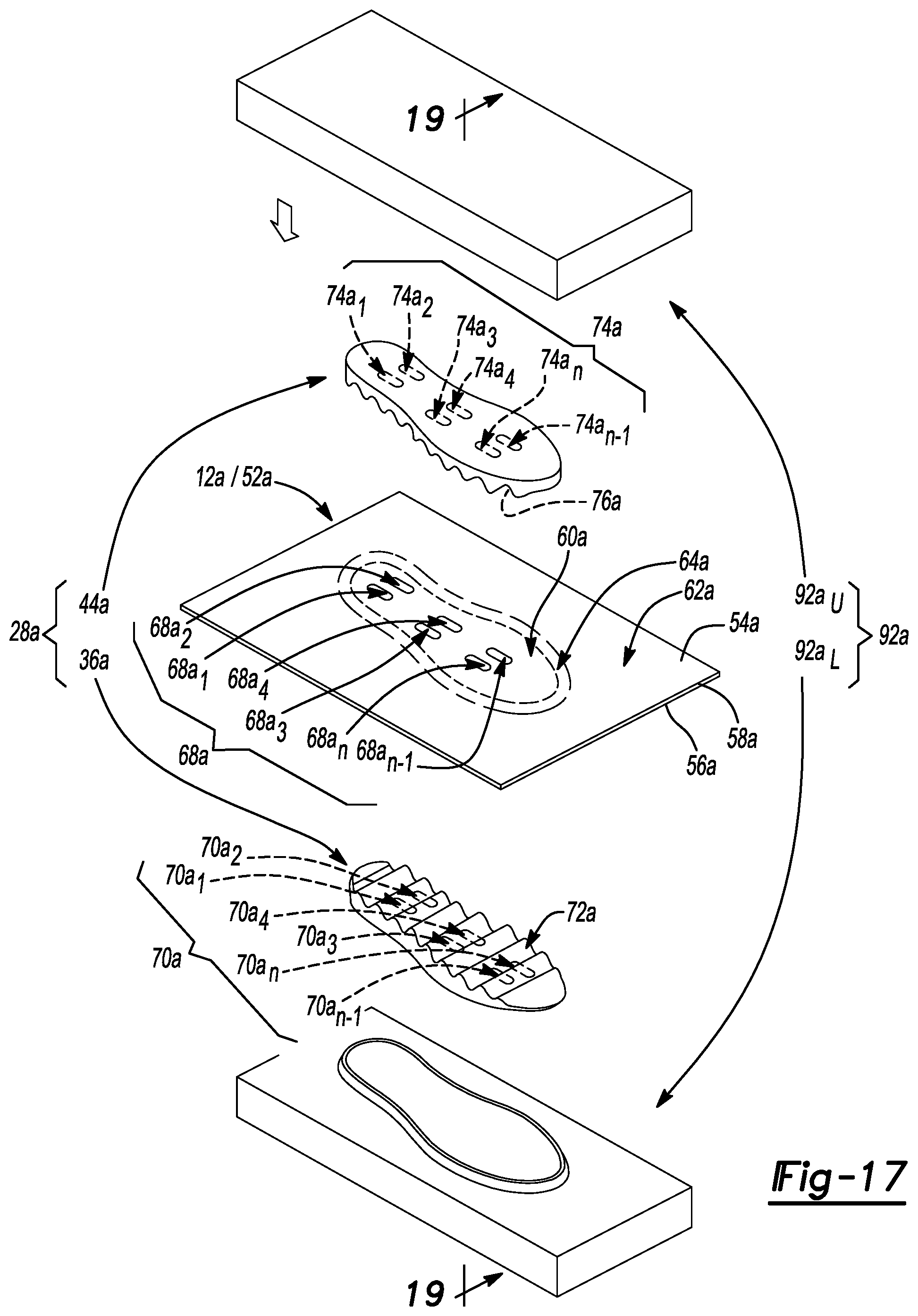 Patent US12426671 Figure 16 – Sole structure of an article of footwear and related methods