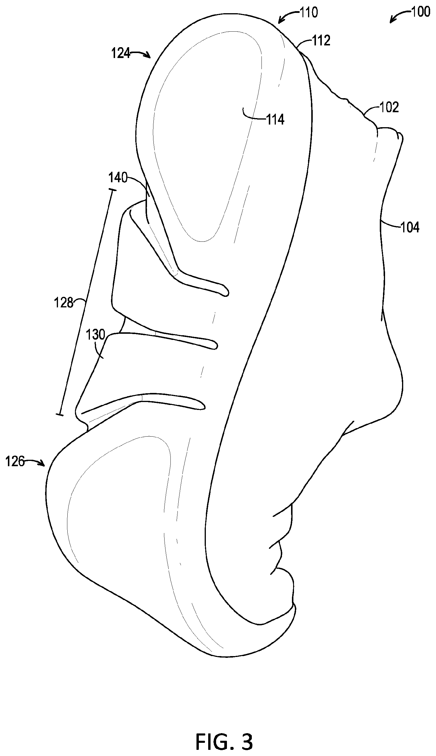 Patent US12426672 Figure 3 – Segmented sole for footwear