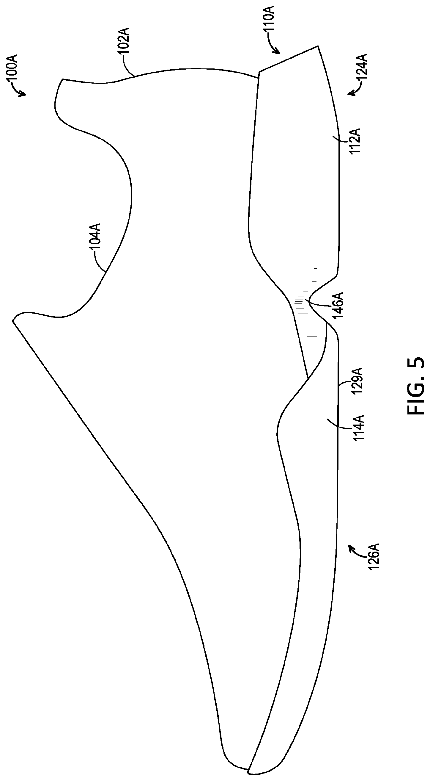 Patent US12426672 Figure 5 – Segmented sole for footwear