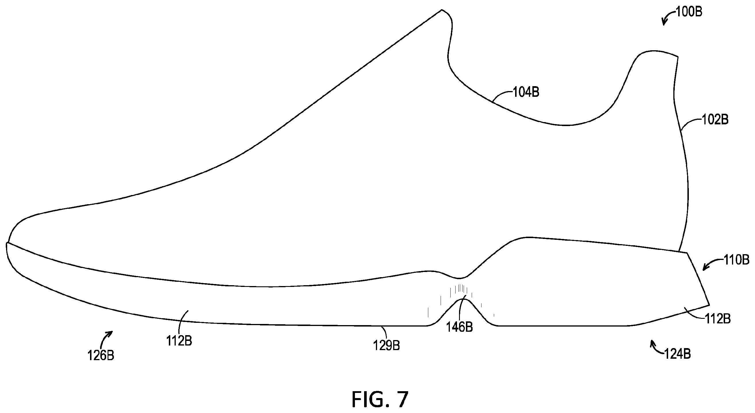 Patent US12426672 Figure 7 – Segmented sole for footwear