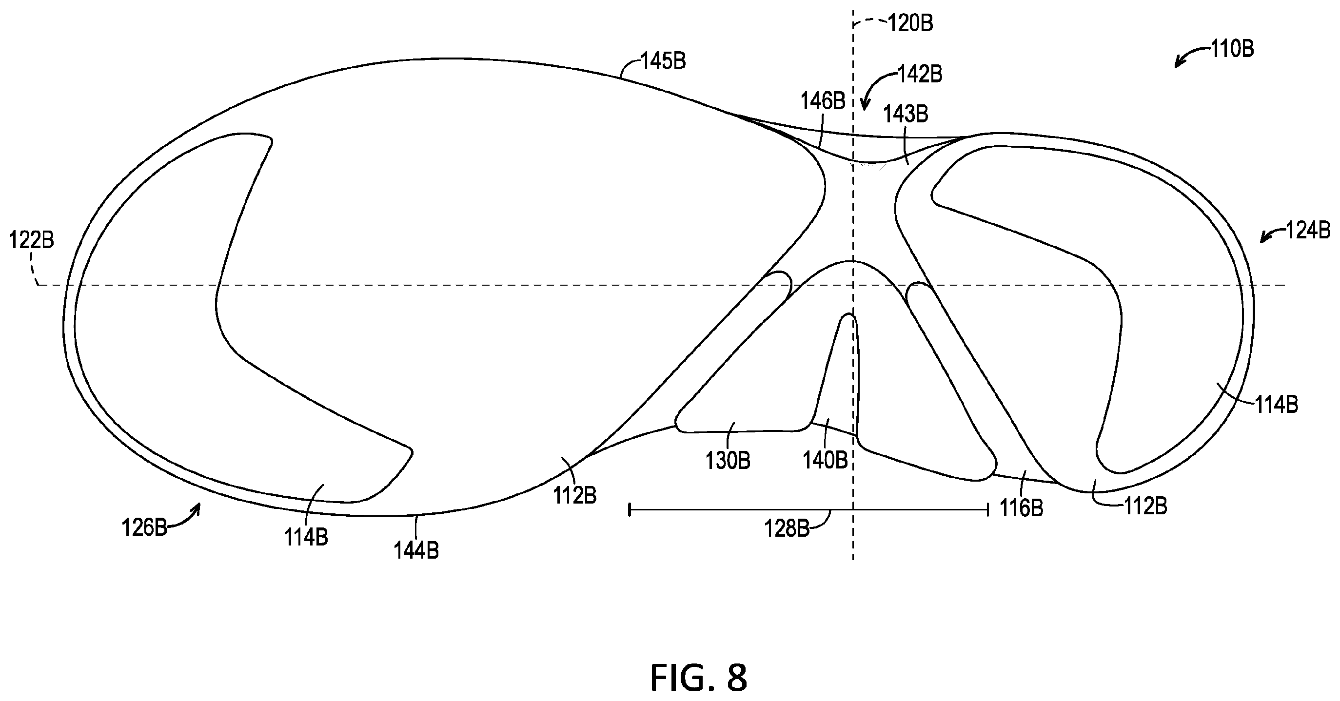 Patent US12426672 Figure 8 – Segmented sole for footwear