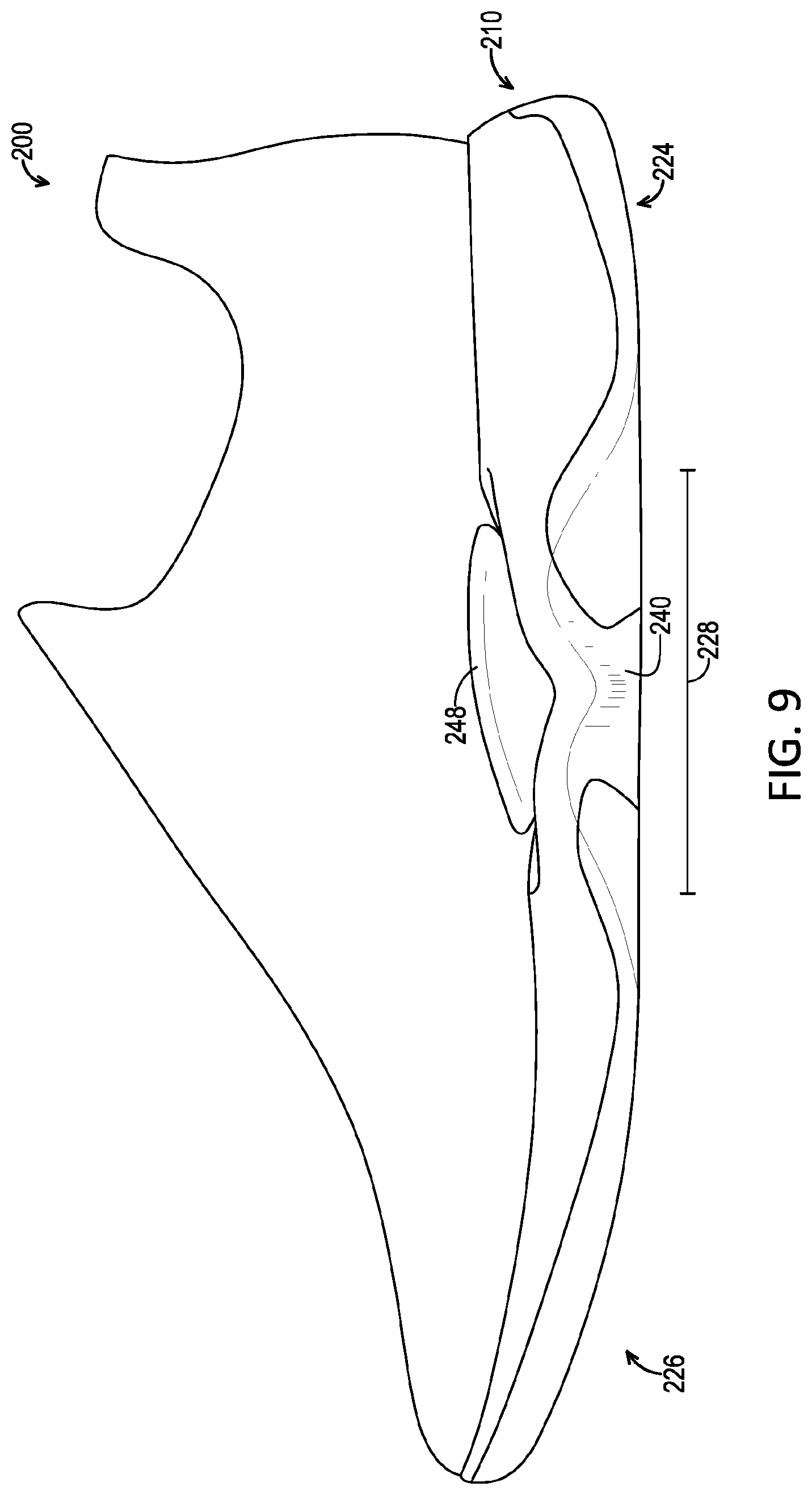 Patent US12426672 Figure 9 – Segmented sole for footwear